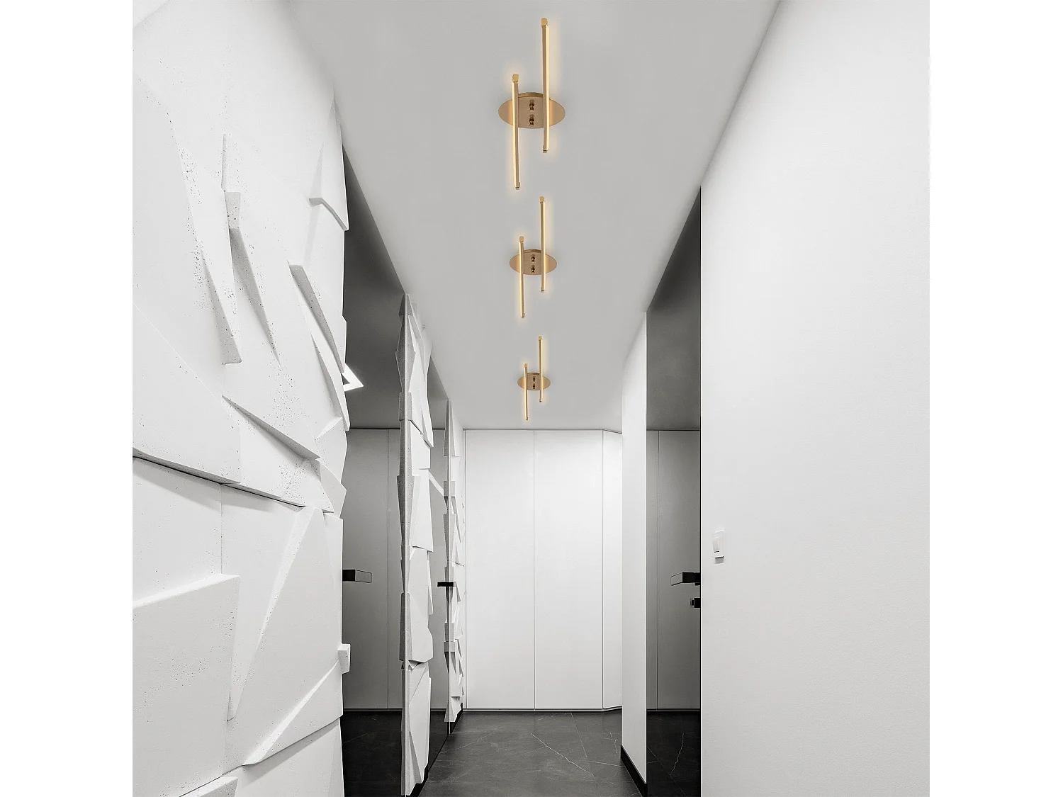 Plafonnier design Glorina L86cm Métal Noir