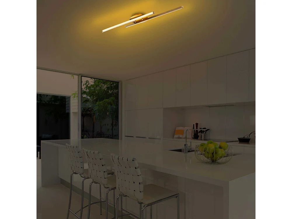 Plafonnier design Glorina L86cm Métal Noir