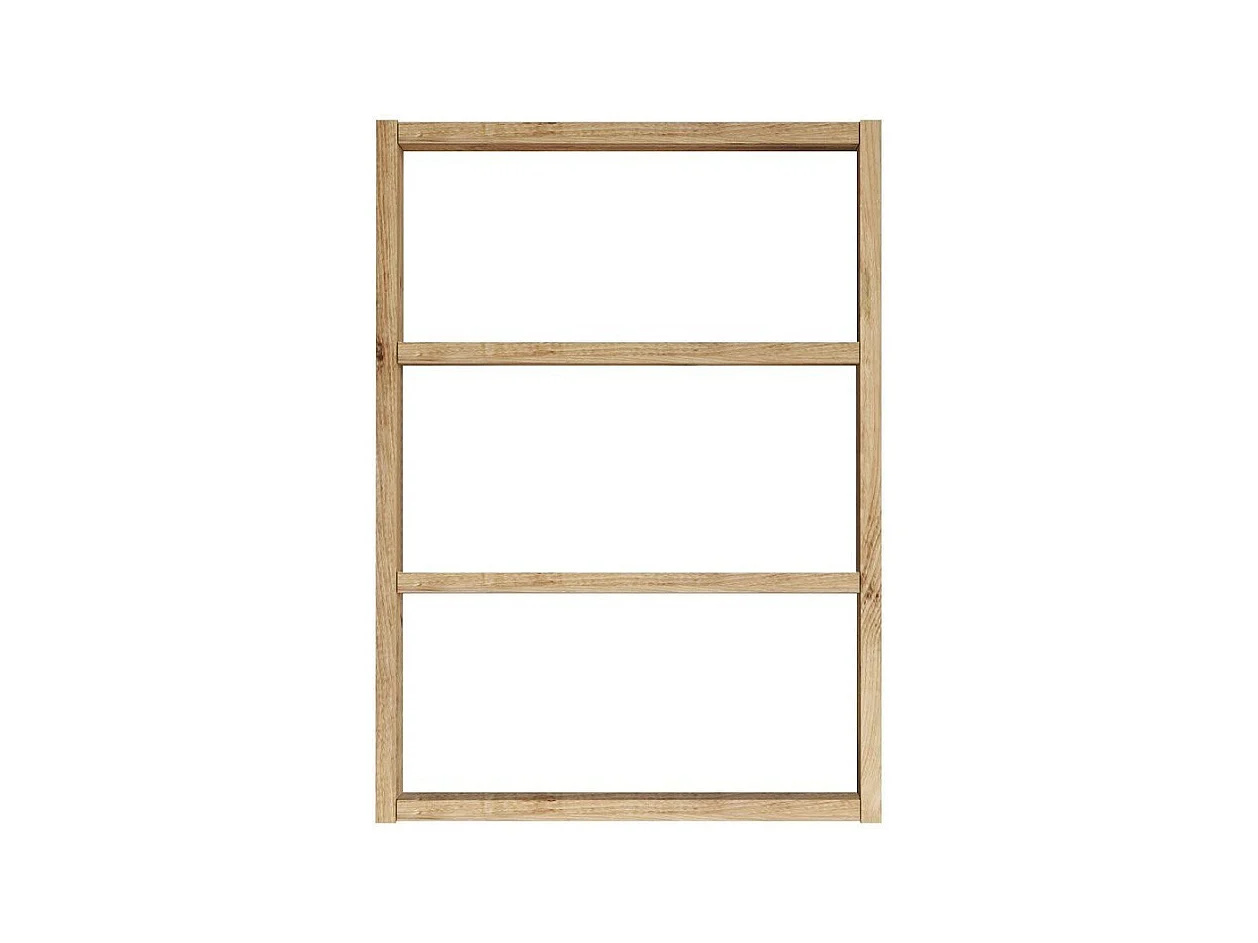 Moderne Wandregal mit 3 Ebenen und natürlicher Eichenoptik für alle zeitgenössischen Interieurs