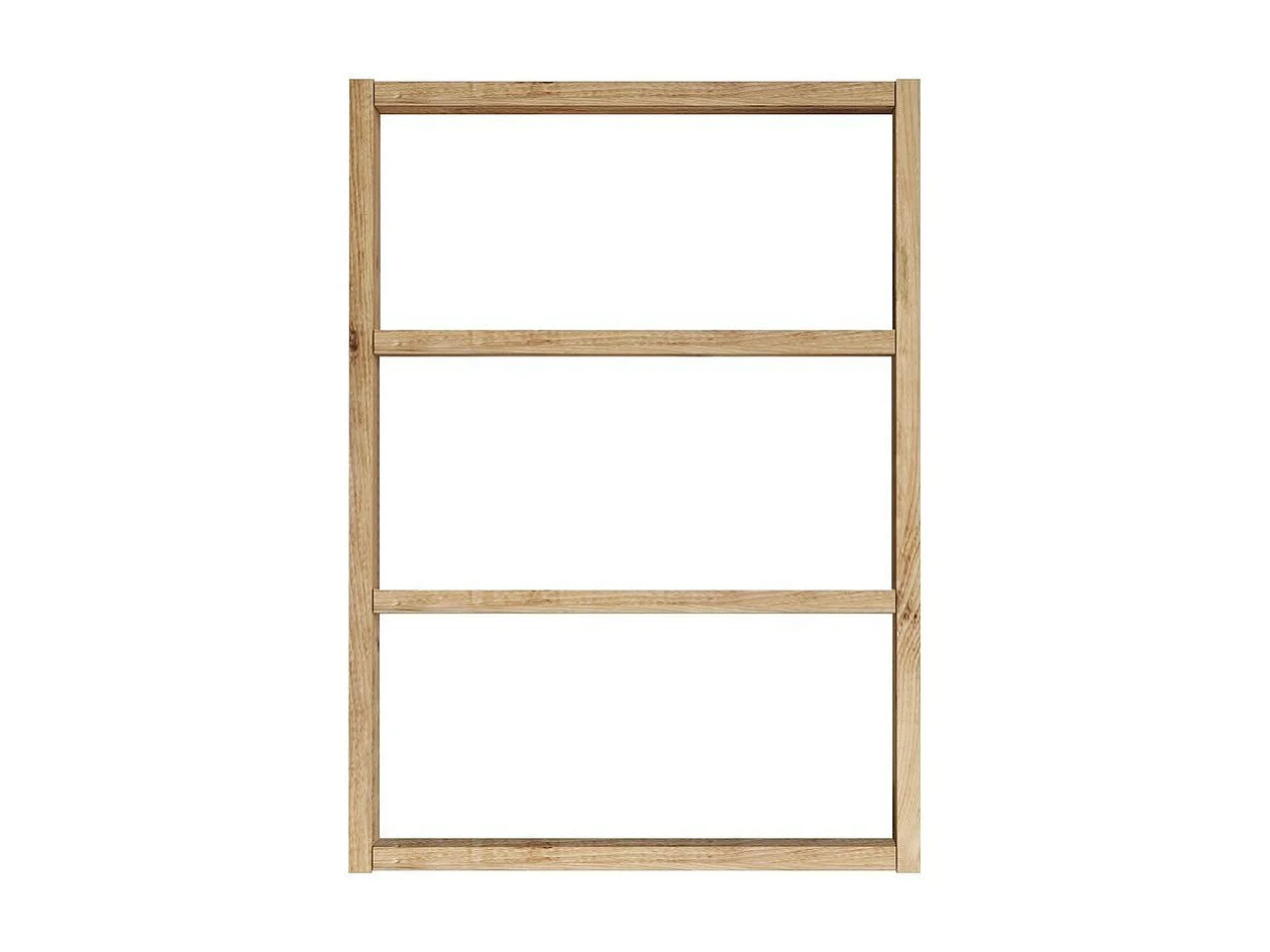 Prateleira de parede moderna de 3 níveis com efeito de carvalho natural para todos os interiores contemporâneos