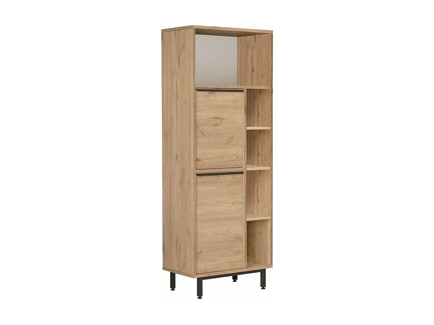 Mueble de almacenamiento para baño 2 puertas 5 estantes - H161,1 cm