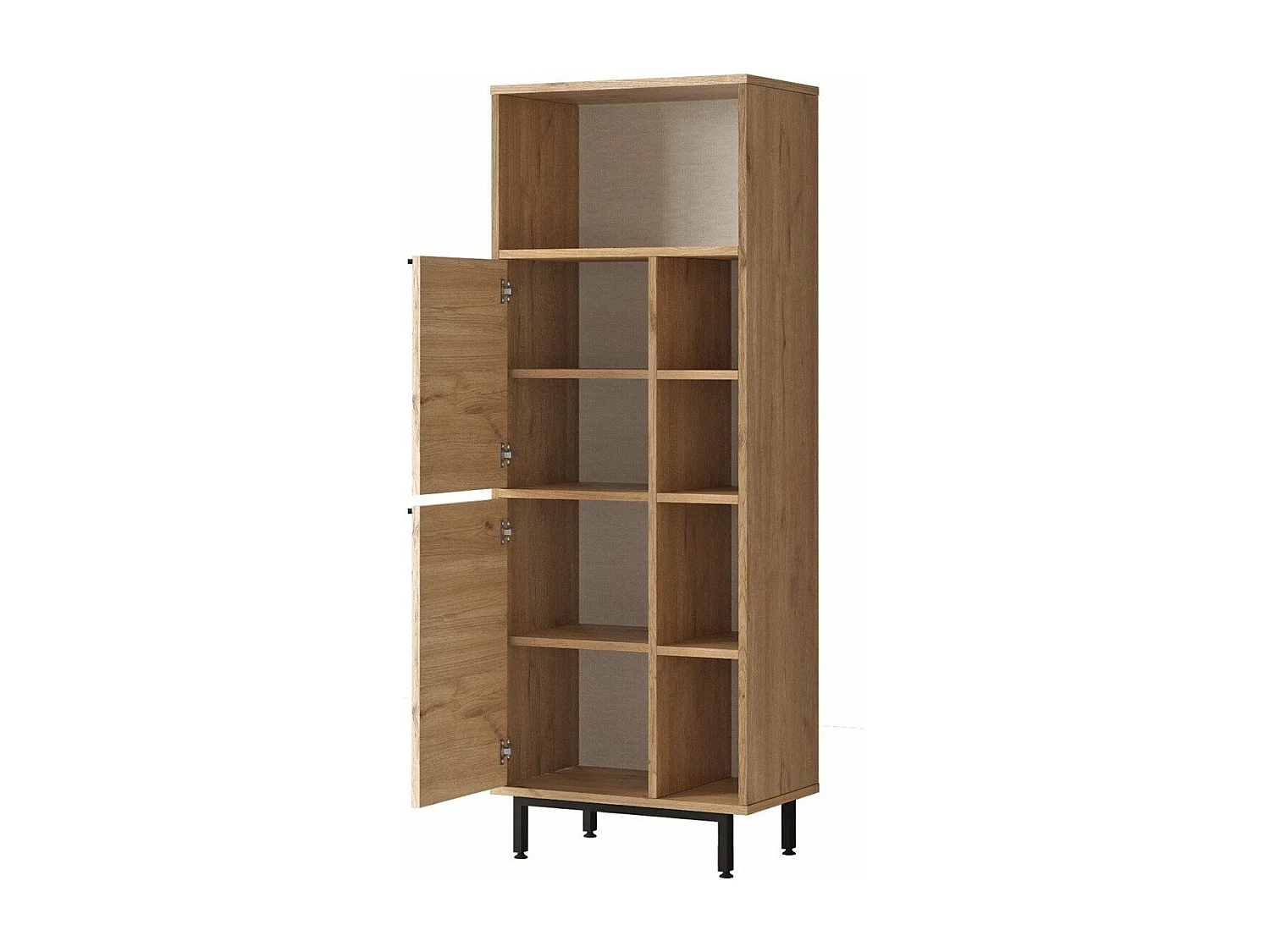 Mobile da bagno con 2 ante e 5 ripiani - H161,1 cm