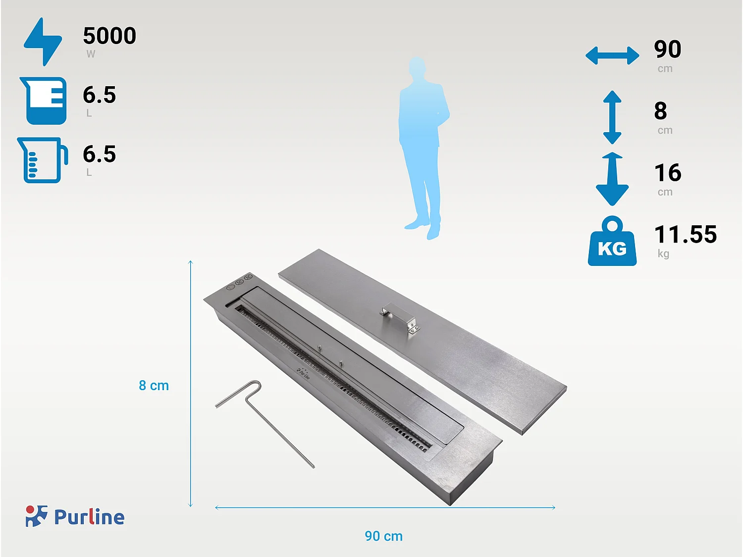 Bloc de combustion de taille moyenne avec fibre céramique et régulateur de flamme