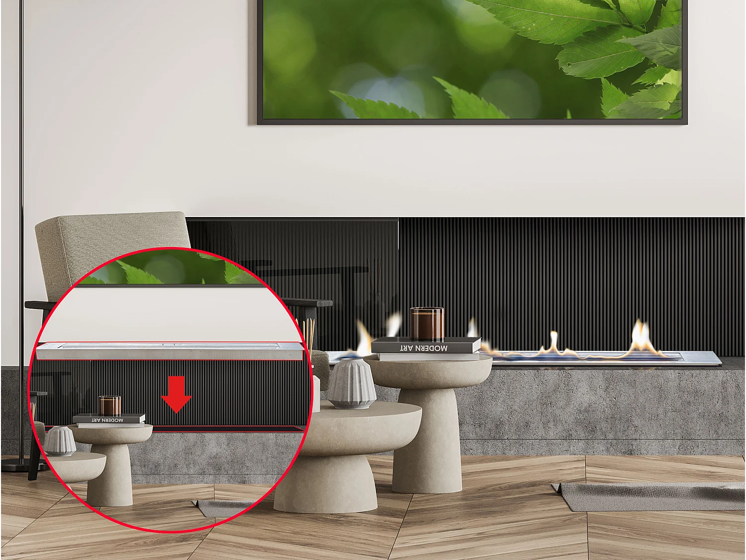 Großer Verbrennungsblock mit Keramikfaser und Flammenregler