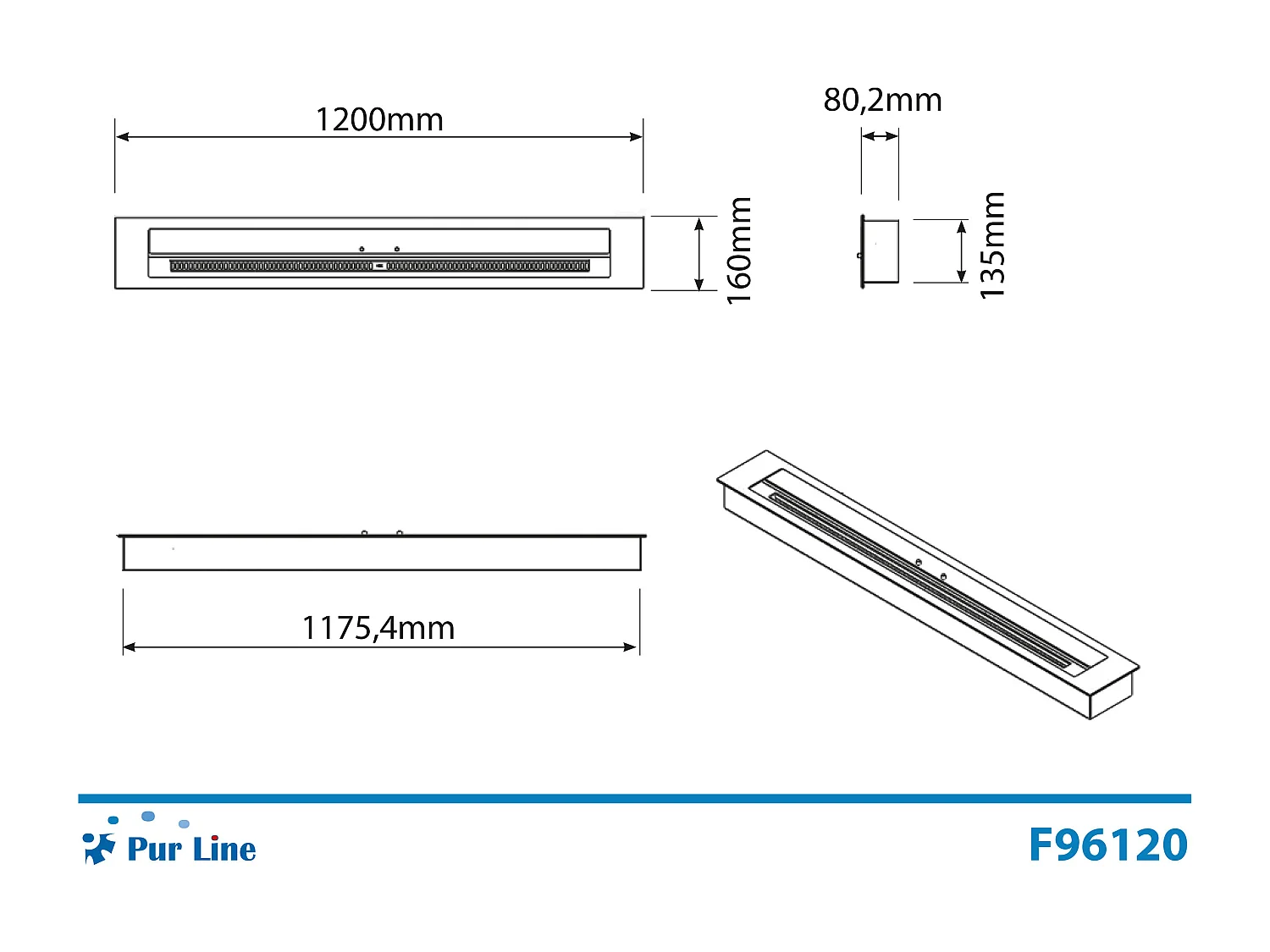 Grand bloc de combustion avec fibre céramique et régulateur de flamme