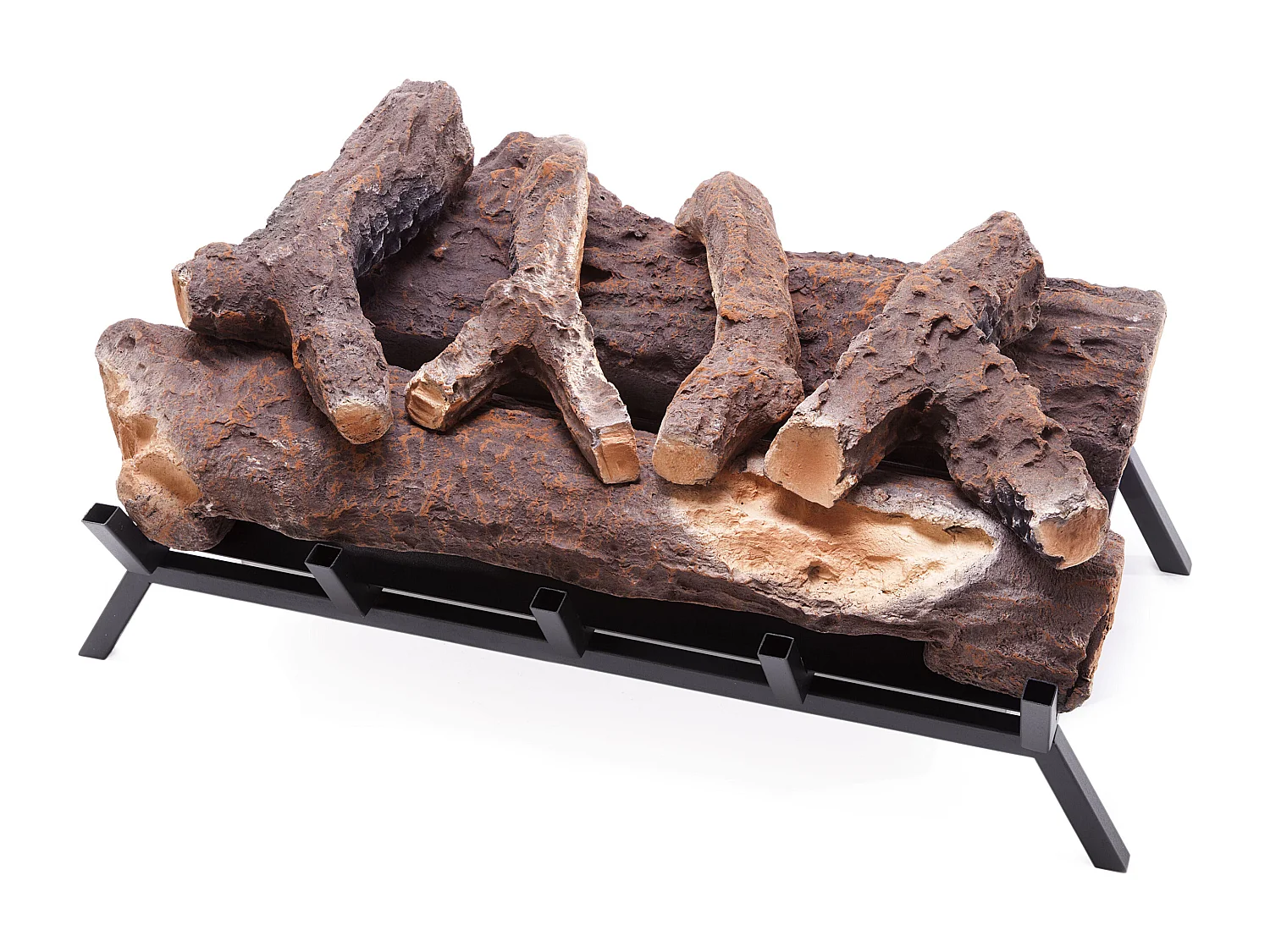 Bloc de combustion 2500W avec bûches décoratives