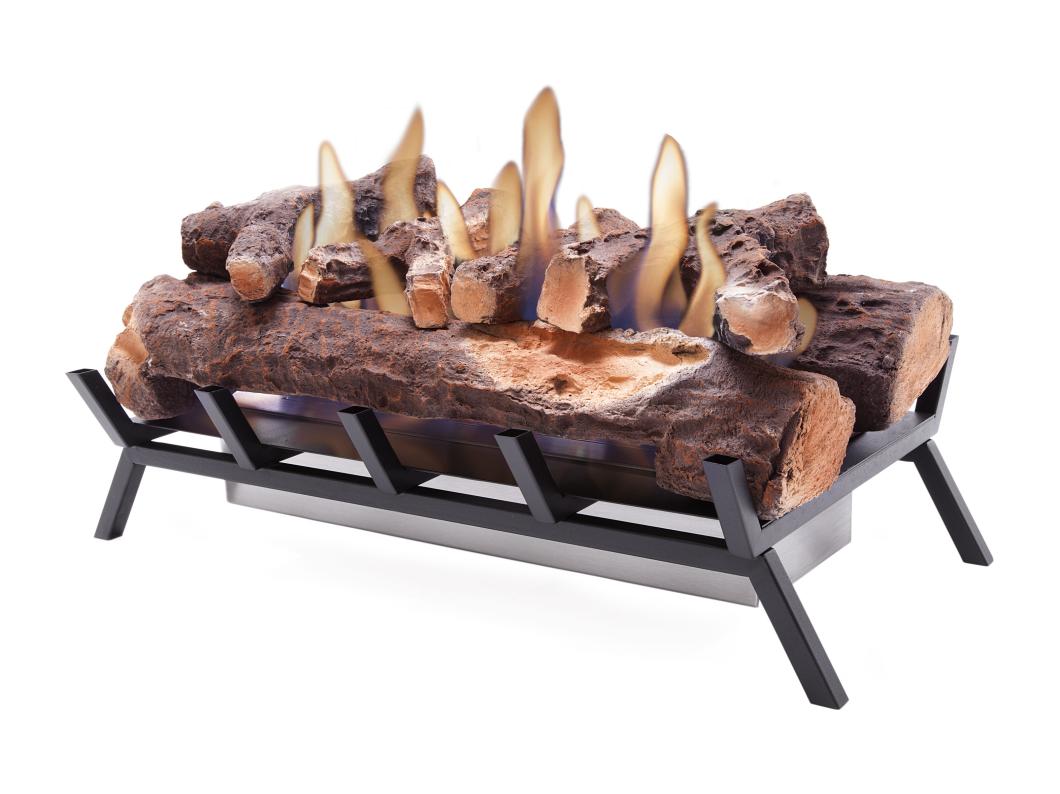 1,5L stalen brander met decoratieve houtblokken