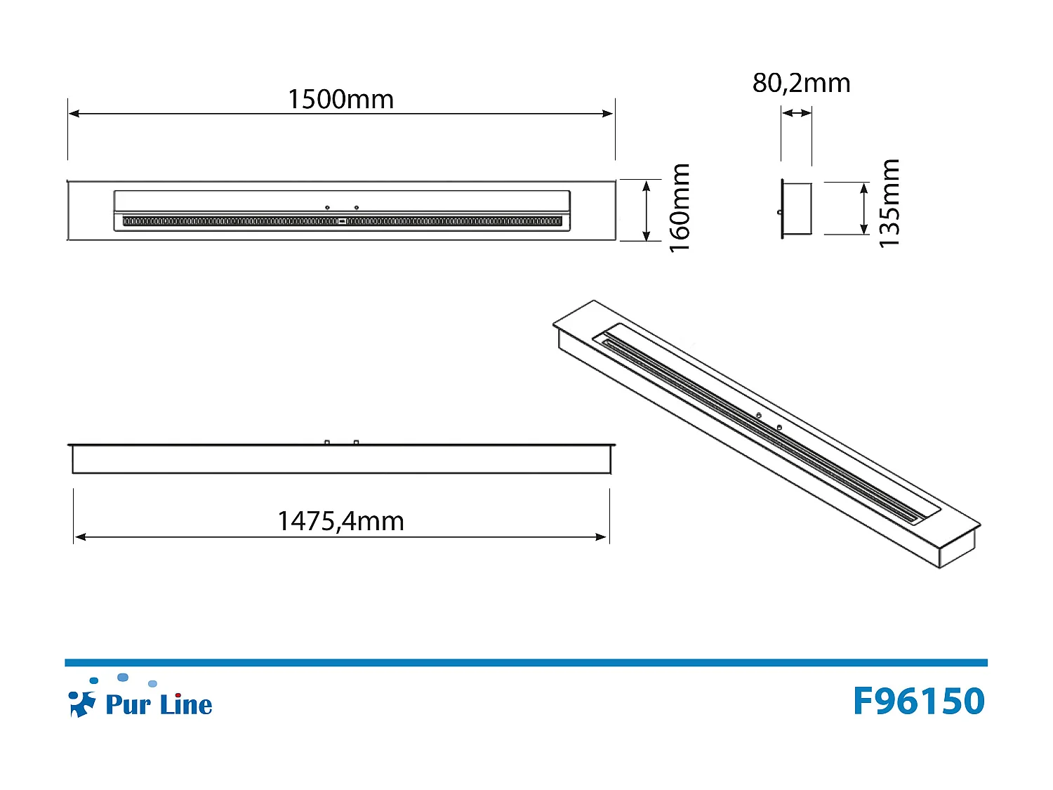 Grand bloc de combustion avec fibre céramique et régulateur de flamme