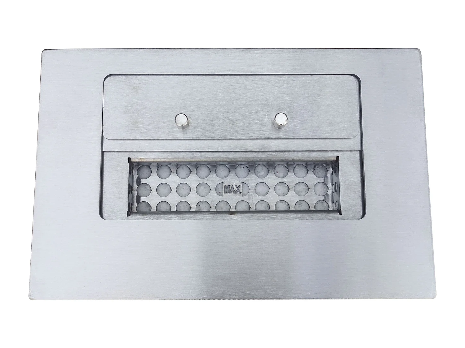 Stahlbrenner für Ethanolkamin 25cm mit Keramikfaser und Flammenregulierdeckel 1.2L