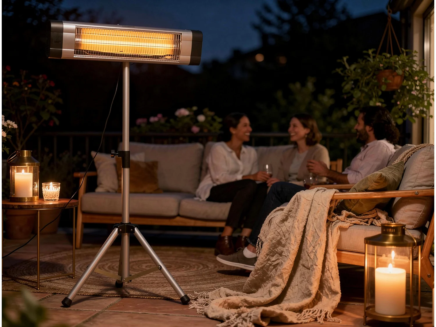 Chauffage halogène 3000W pour une utilisation intérieure ou extérieure