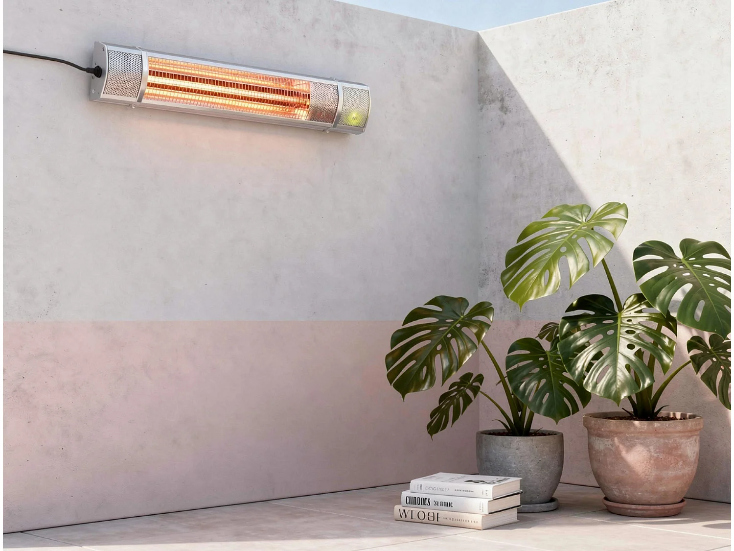 Chauffage halogène 2000W pour utilisation au plafond ou au mur