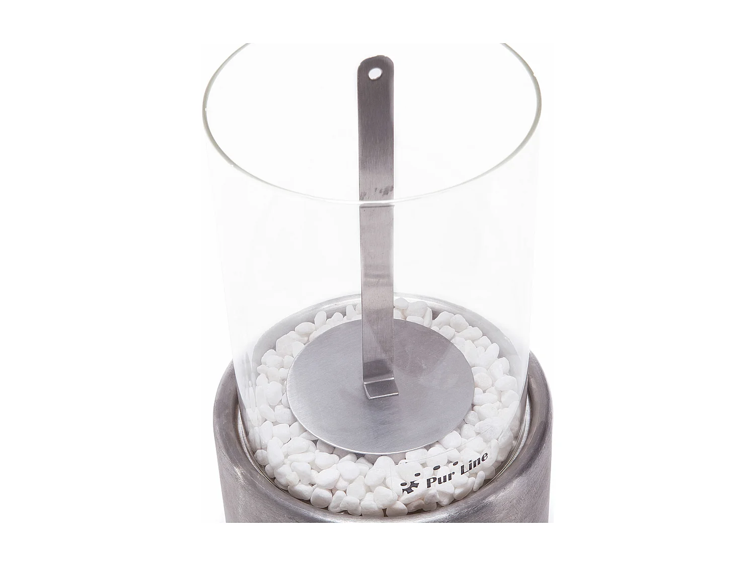 Tafelmodel ethanolhaard in roestvrij staal