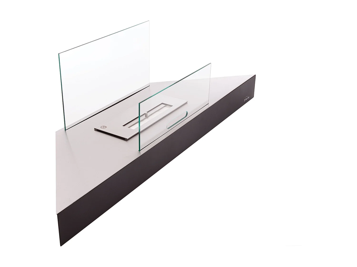 Camino a etanolo da parete con vetro temperato