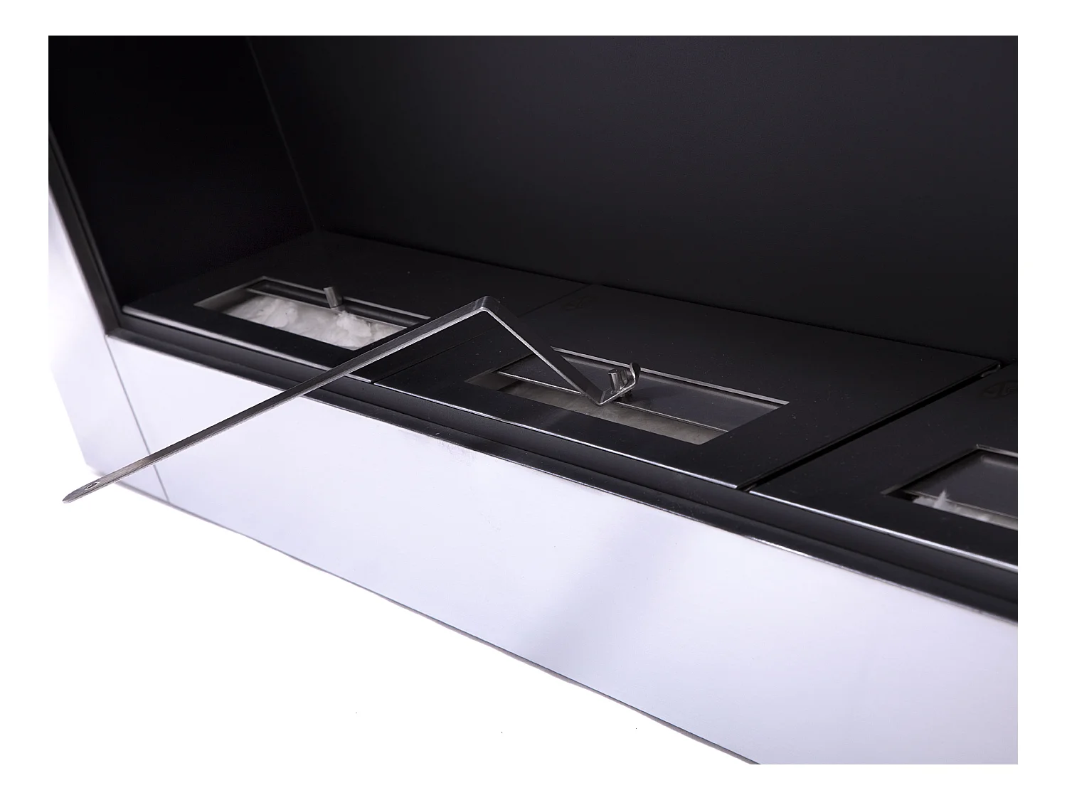 Chimenea de etanol panorámica con 3 quemadores