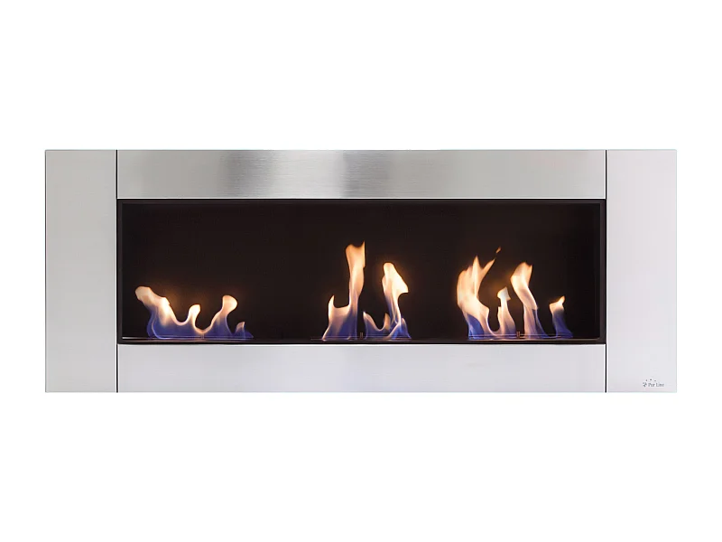 Cheminée à l'éthanol en acier inox et 3 feux