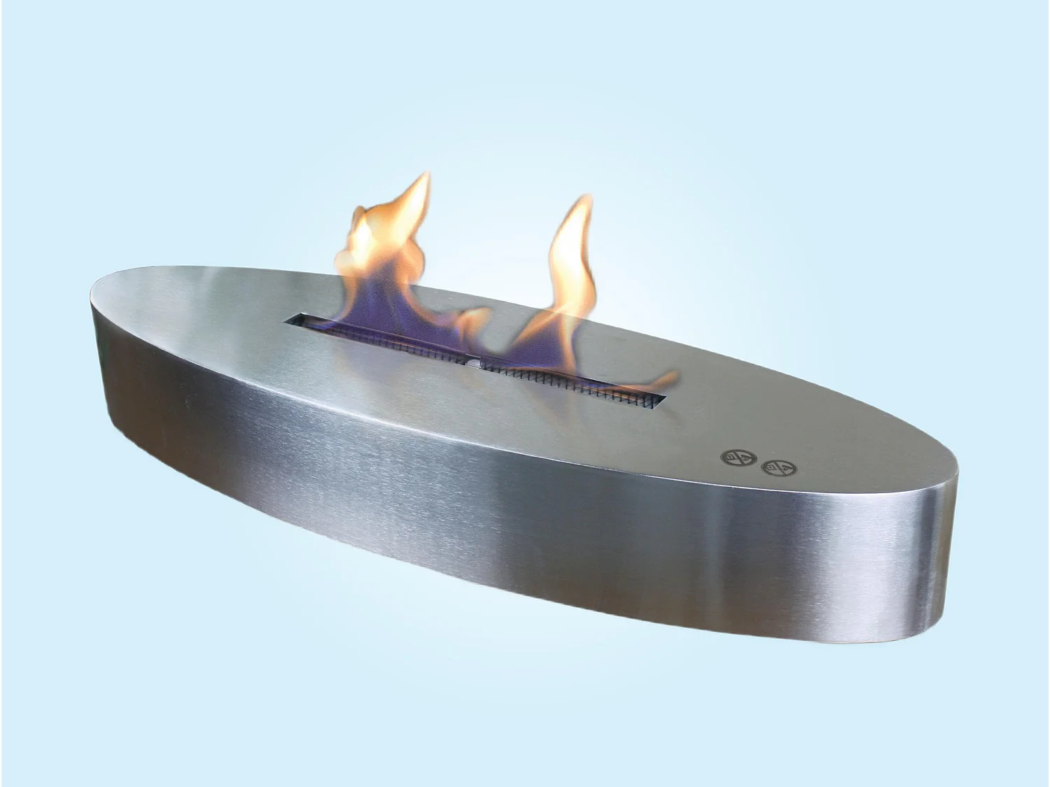 Chimenea de etanol de sobremesa en acero inoxidable