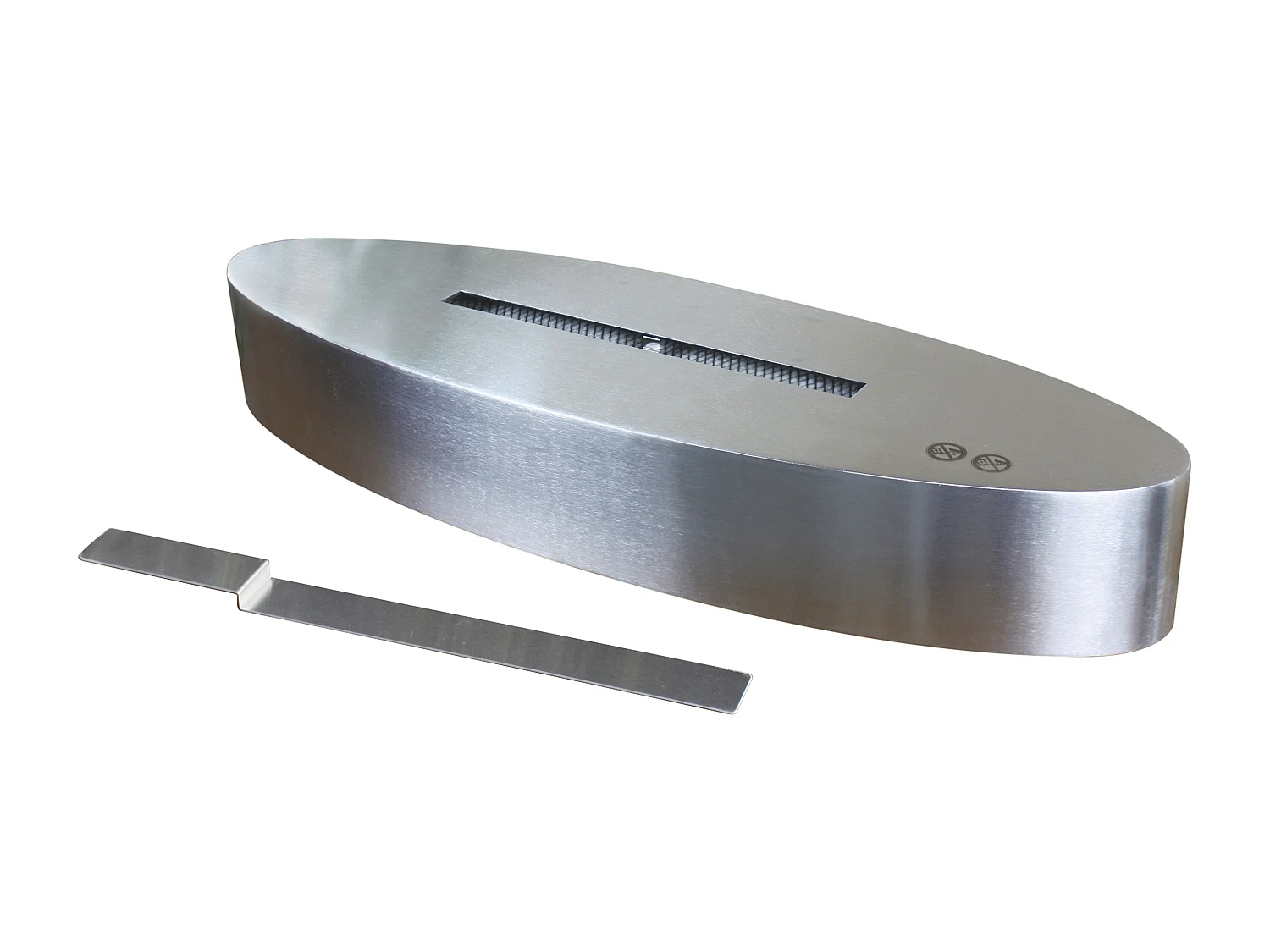 Tafelmodel ethanolhaard in roestvrij staal