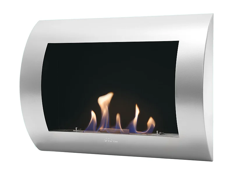 Ethanol-Kamin mit gebogener Stahlfrontplatte