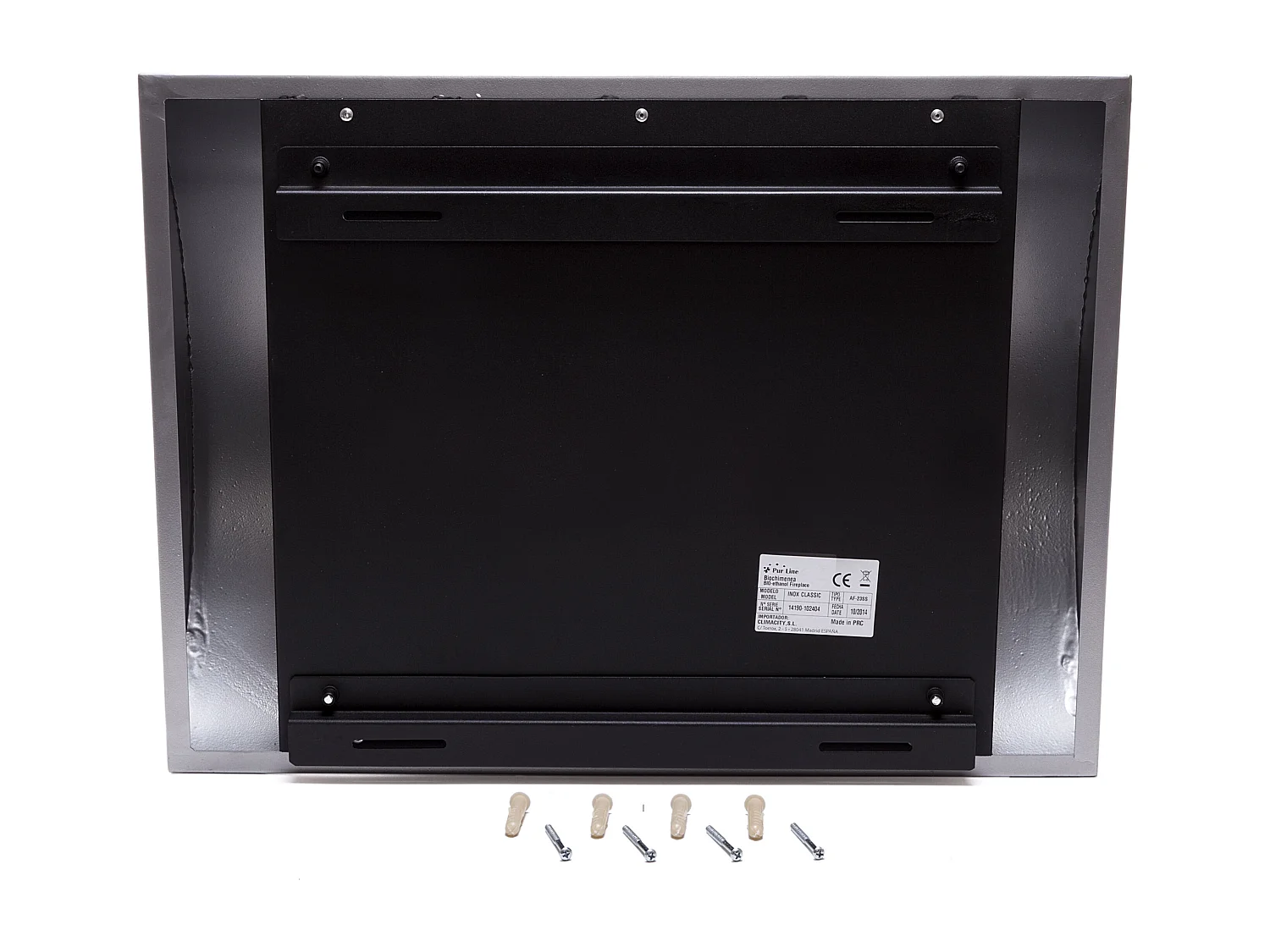 Ethanol haard met gebogen stalen voorpaneel