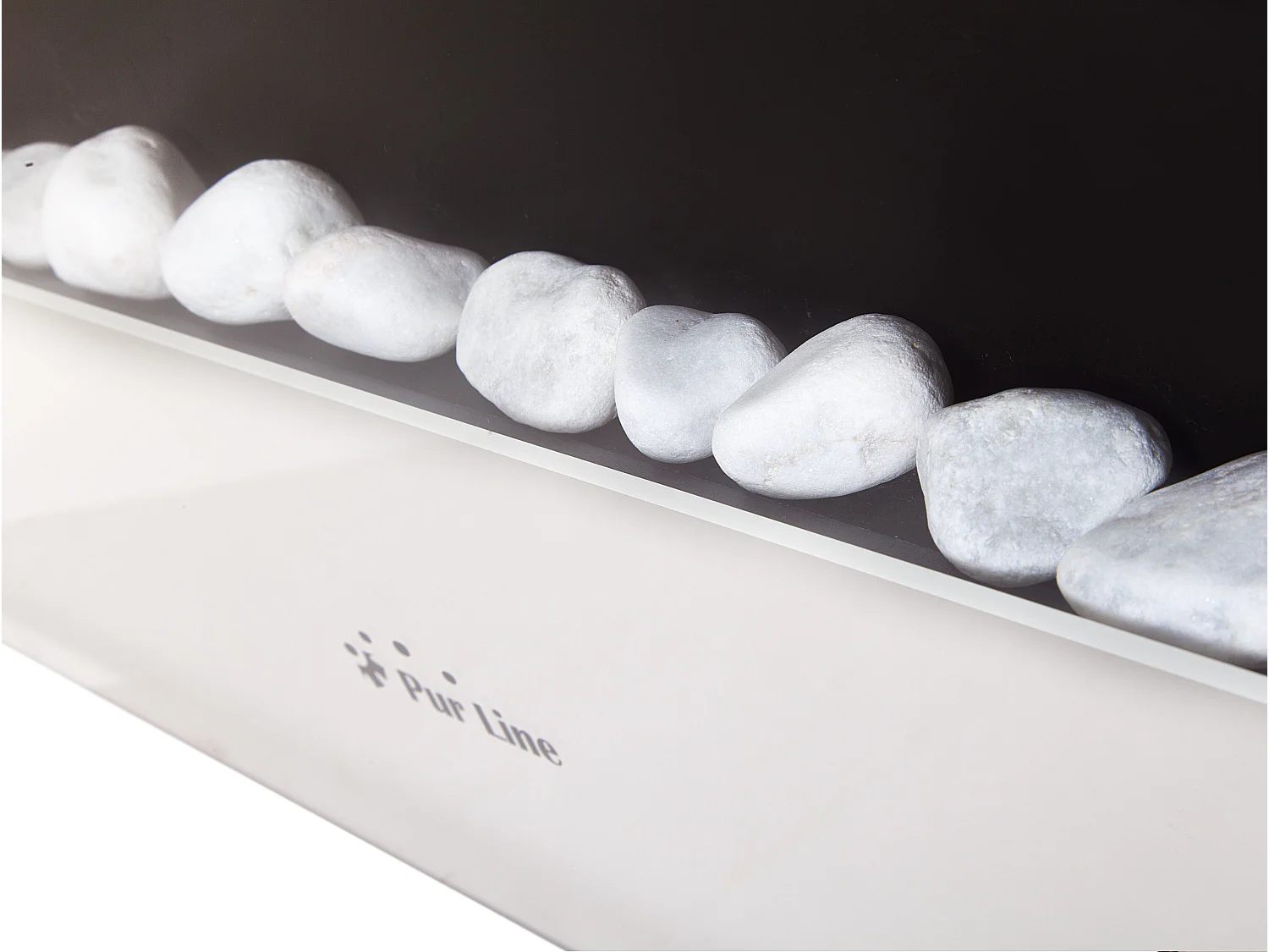 Cheminée électrique en verre trempé effet miroir avec télécommande