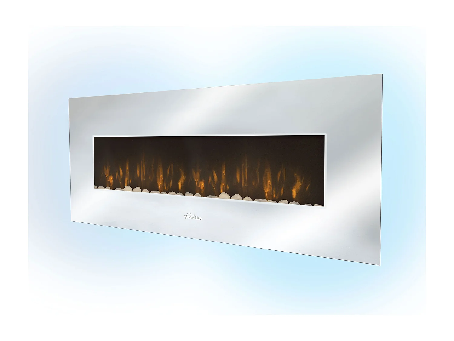 Lareira Elétrica Panorâmica com luz LED ambiental CHE-510 (Espelho)