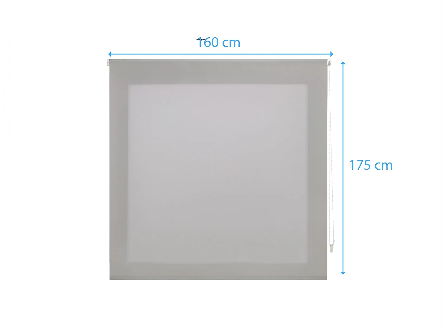 Cortina de rolo translúcido com trama simples e corrente manual