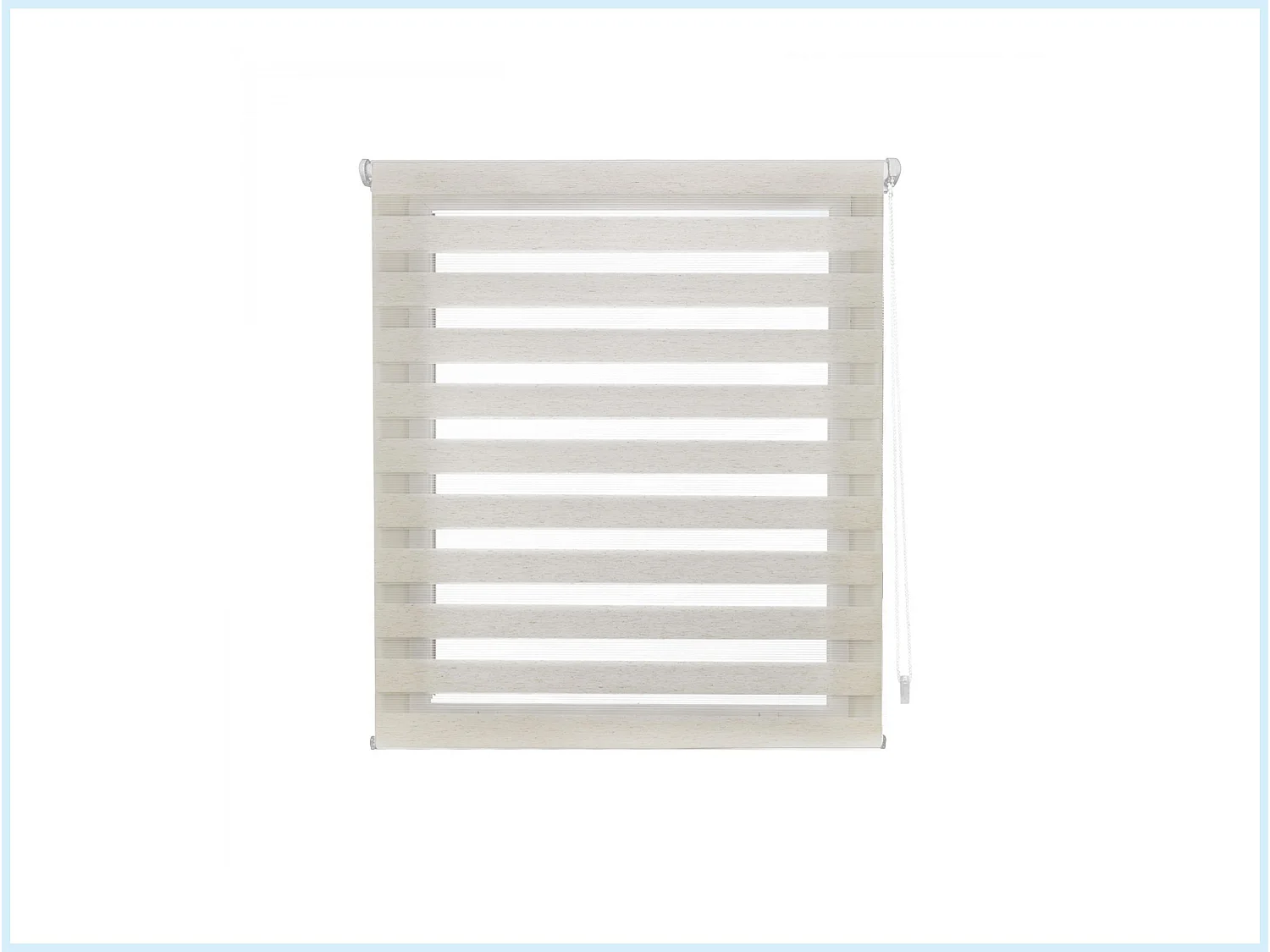 Cortina de rolo  noite e dia bicolor com tricô duplo e corrente manual