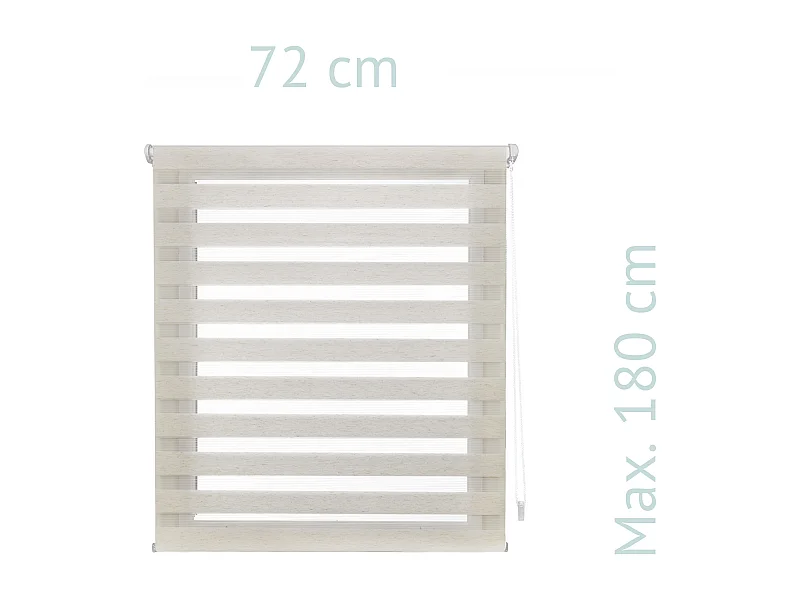 Dag- en nachtrolgordijn Eenvoudig te monteren met lijm of clips