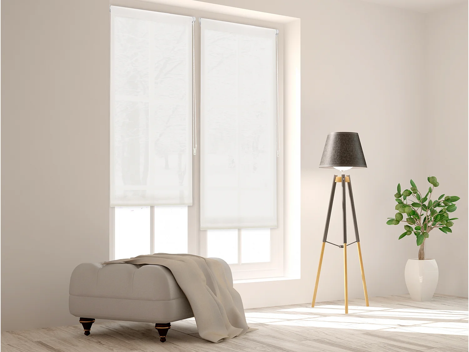 Store enrouleur Polyester Opaque Multicolore