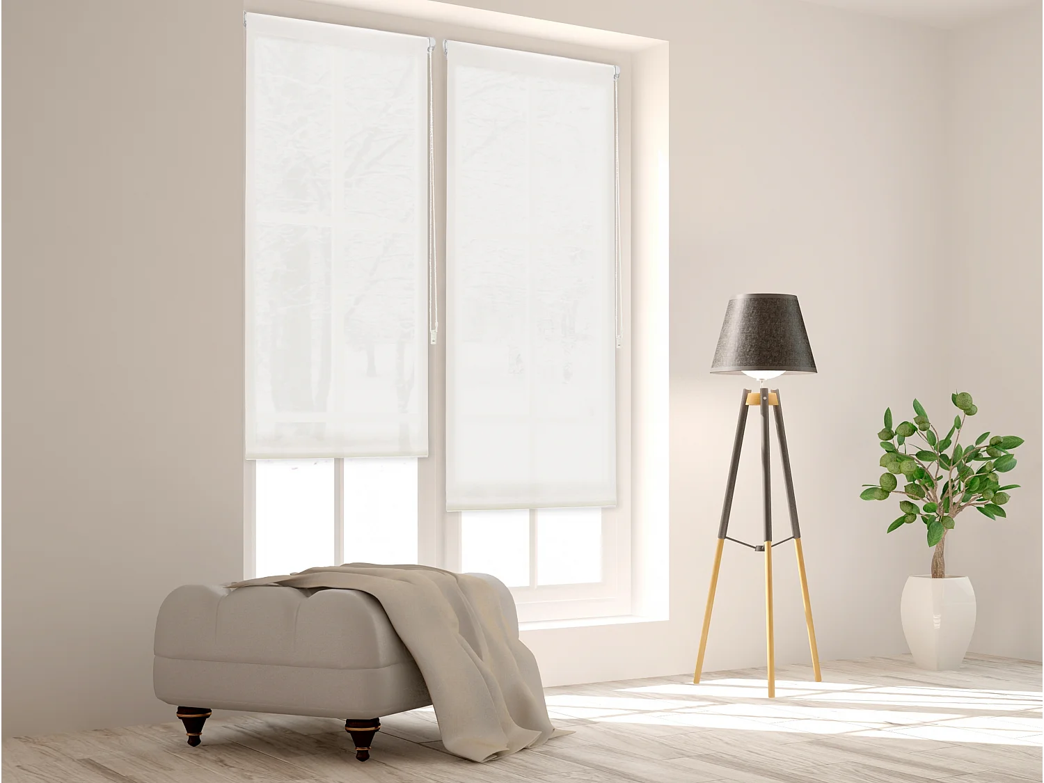 Store enrouleur Polyester Opaque Multicolore