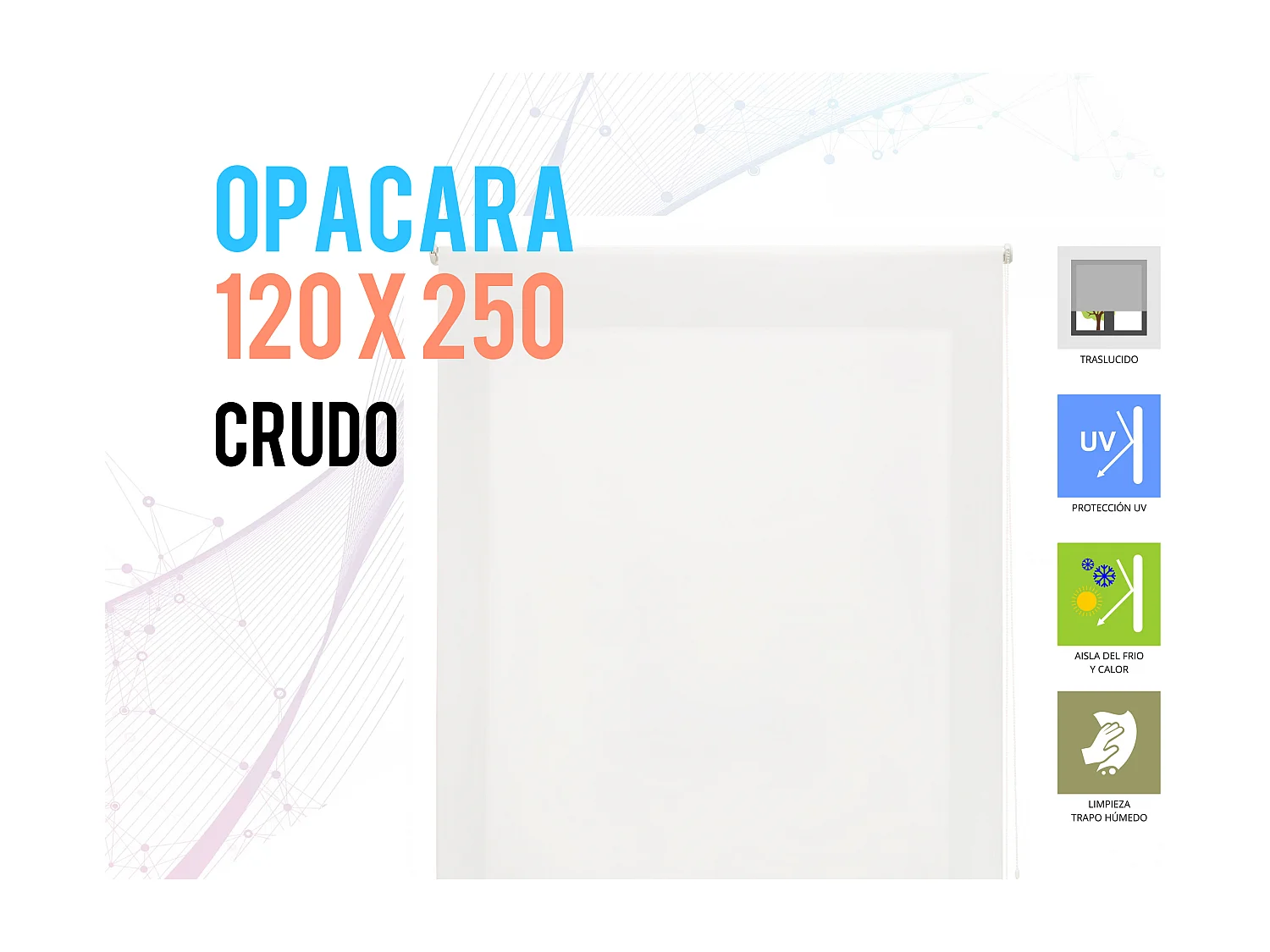 Tenda a Rullo opaca con catena manuale