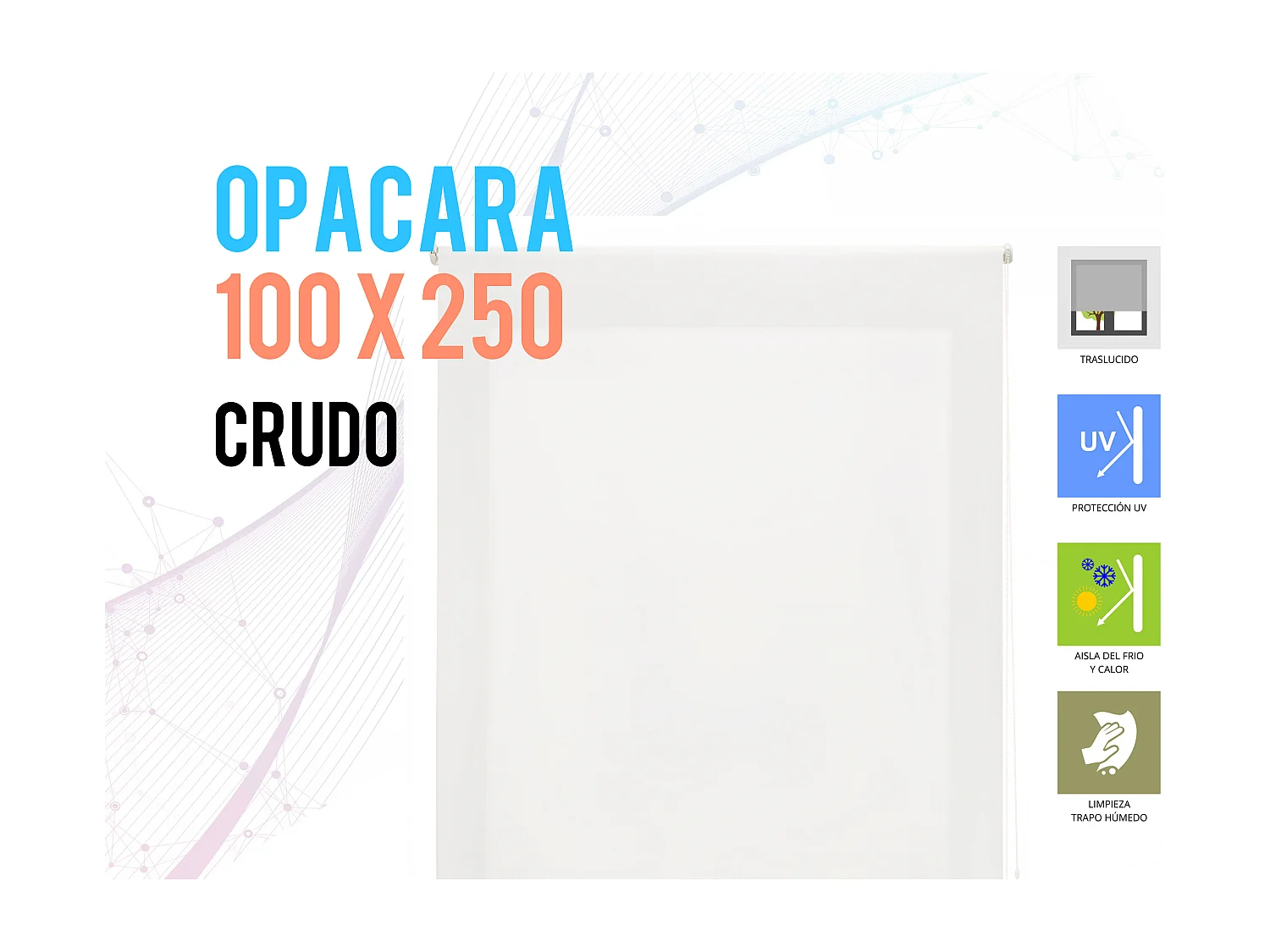 Tenda a Rullo opaca con catena manuale