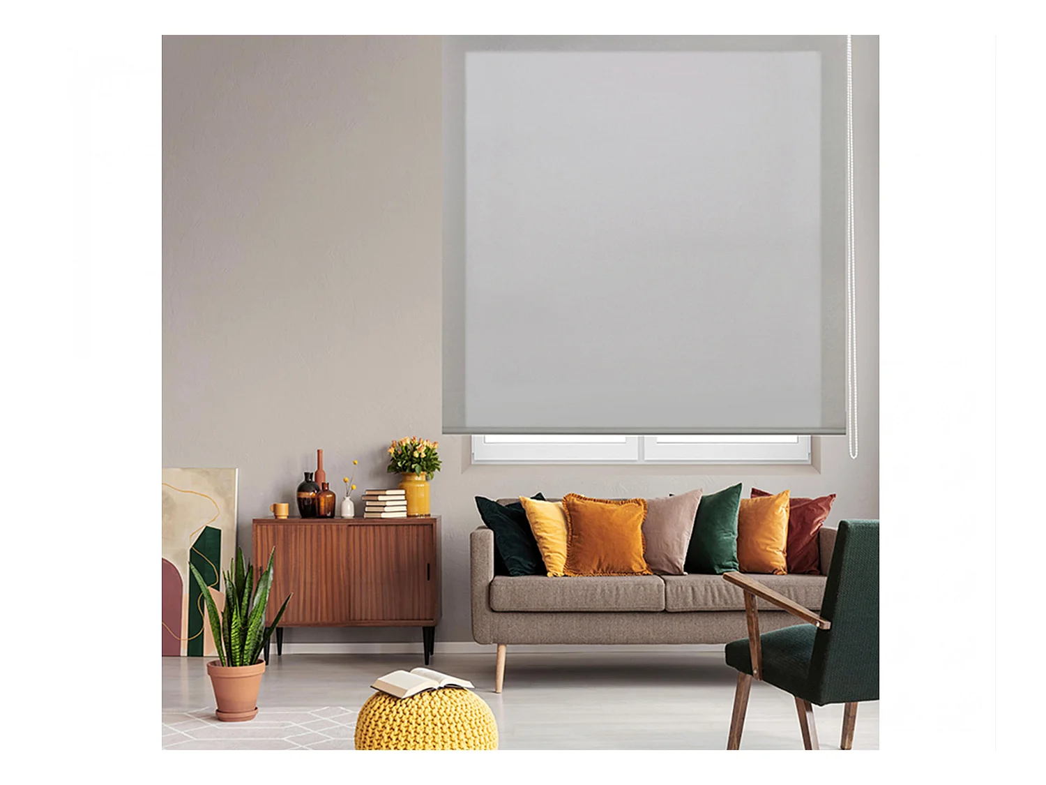 Store enrouleur Polyester Opaque Multicolore