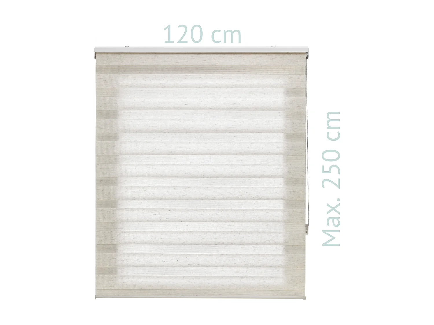 Estor noche y Día bicolor con tejido doble y cadena manual