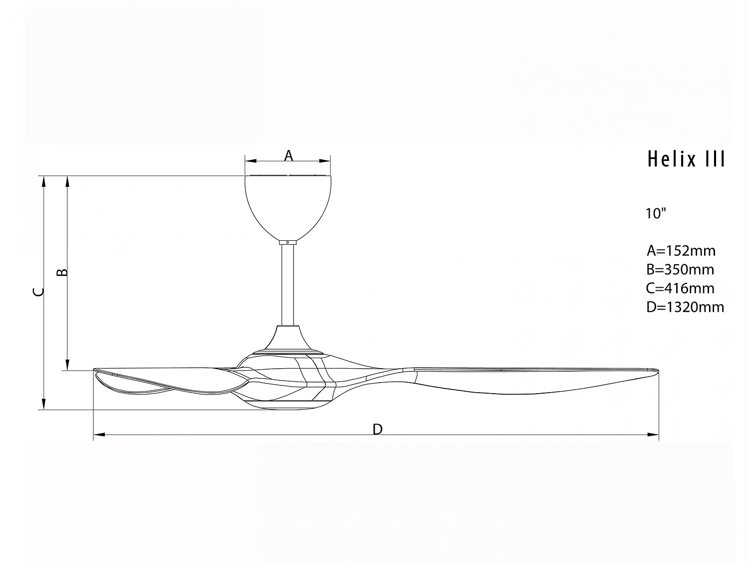Ventilateur de plafond ø132 cm avec LED et Wifi Réversible Hypersilence