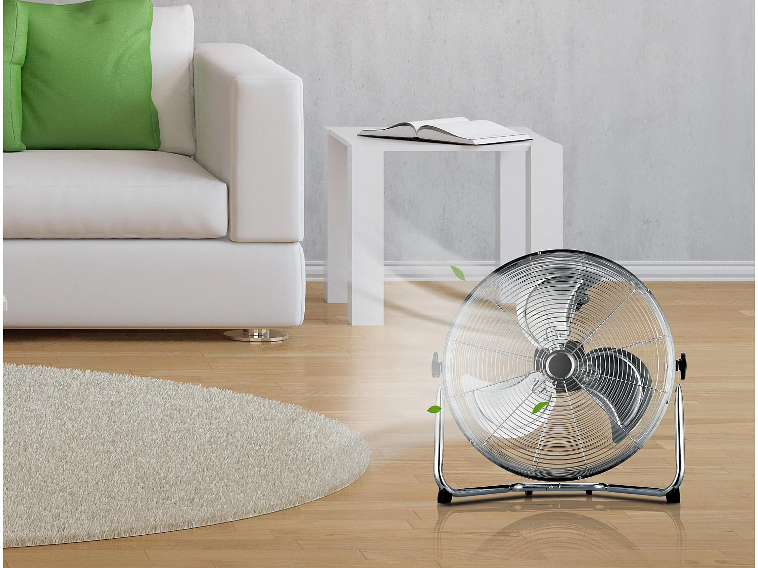 Ventilador industrial de 90 W com 3 lâminas e 3 velocidades