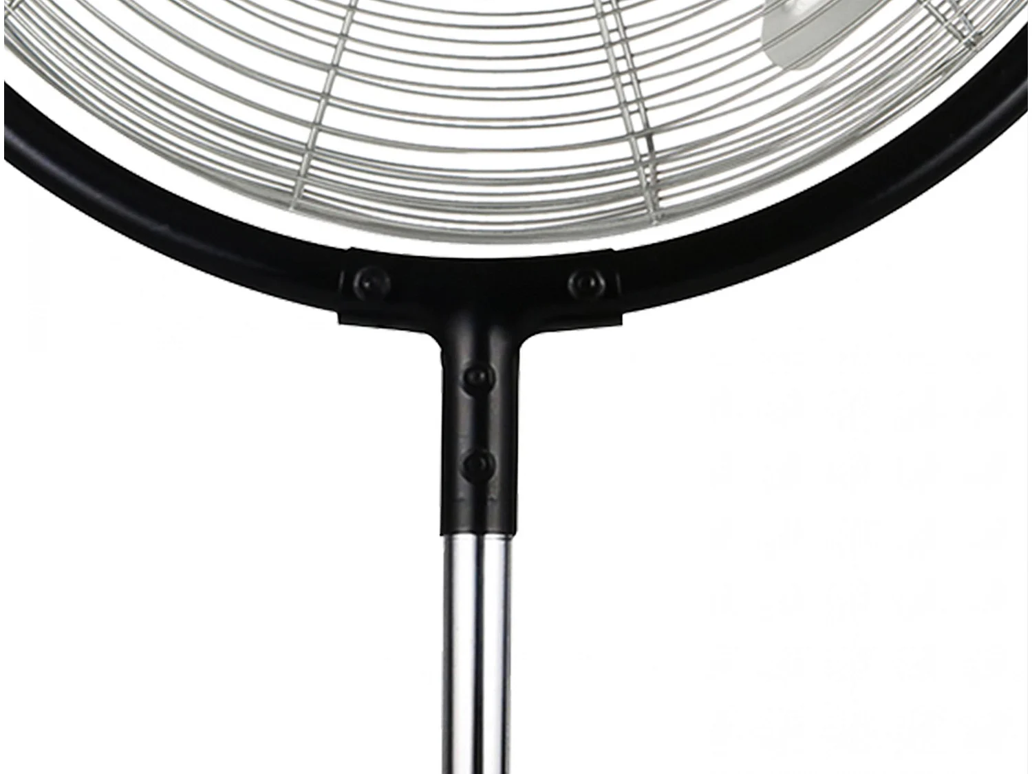 Ventilador industrial de pé de alumínio ajustável em altura 120W