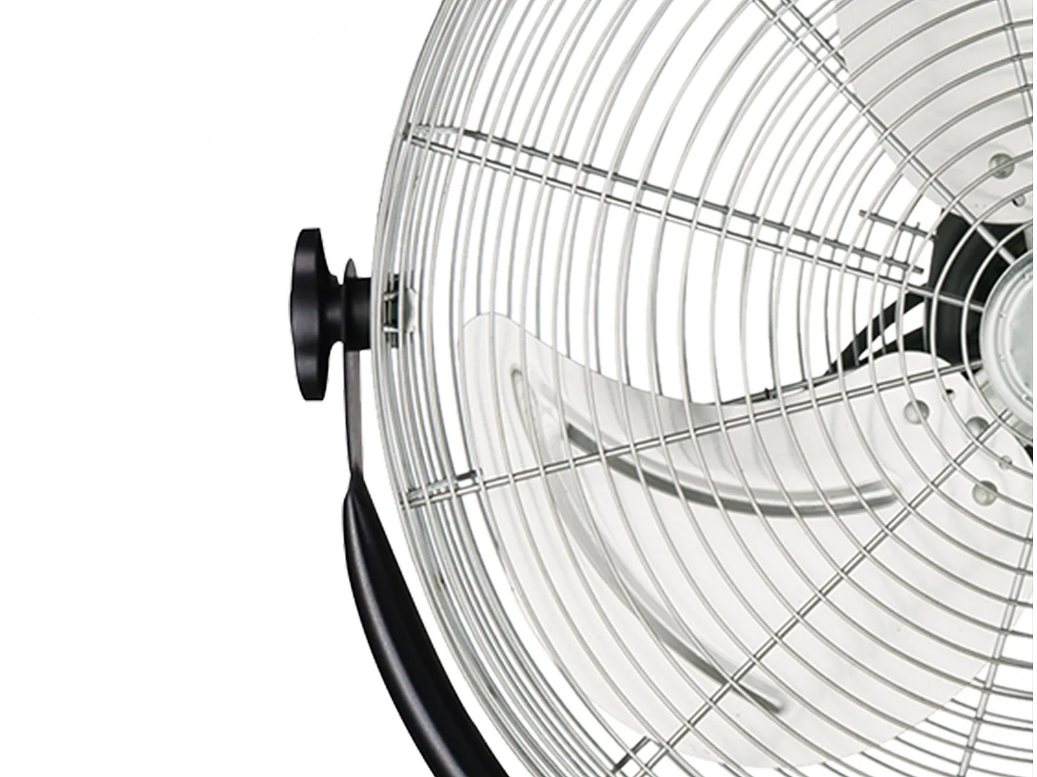 Ventilador industrial de pie en aluminio 120W con altura regulable