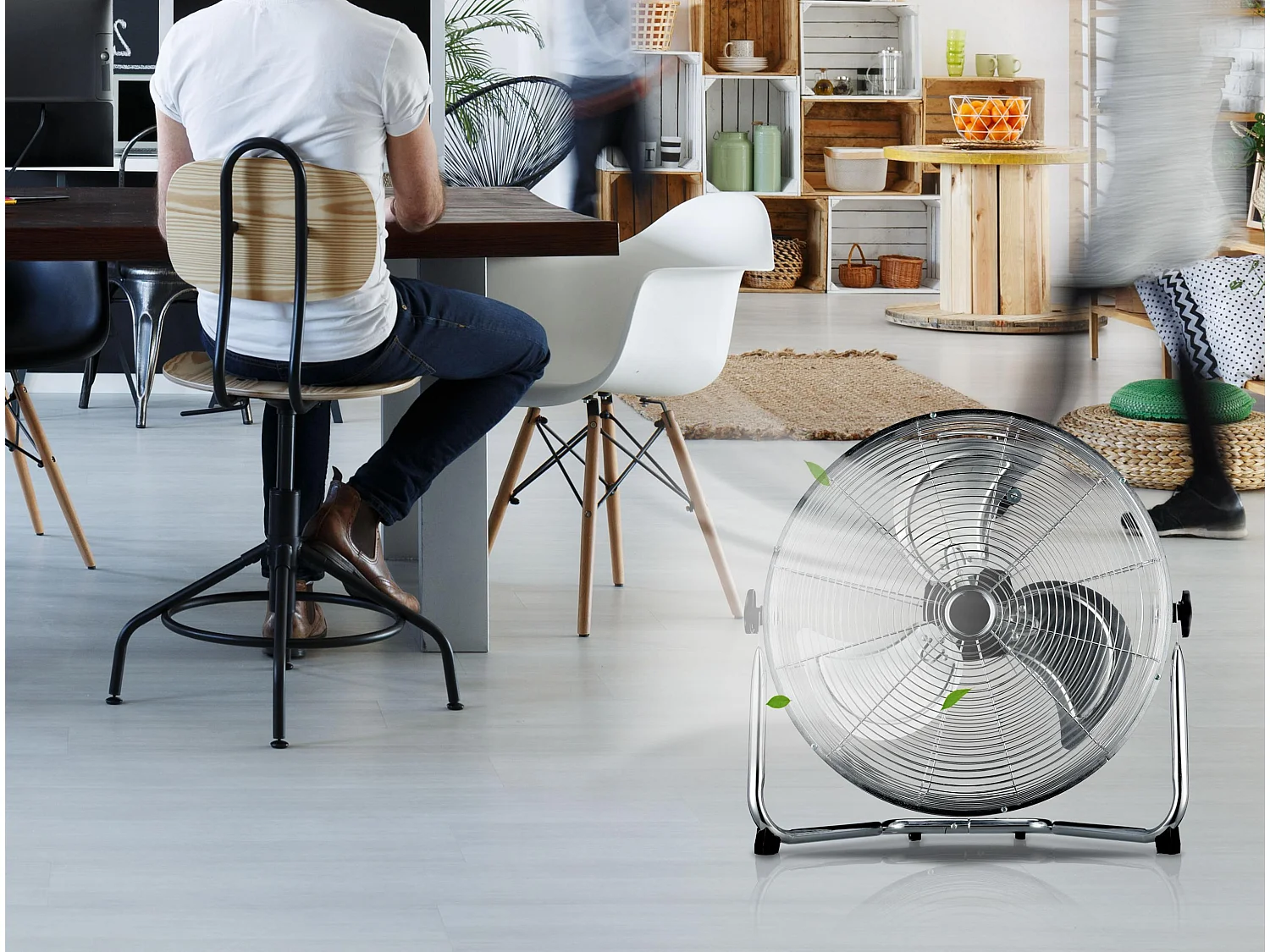 Ventilateur industriel 120W avec 3 pales et 3 vitesses