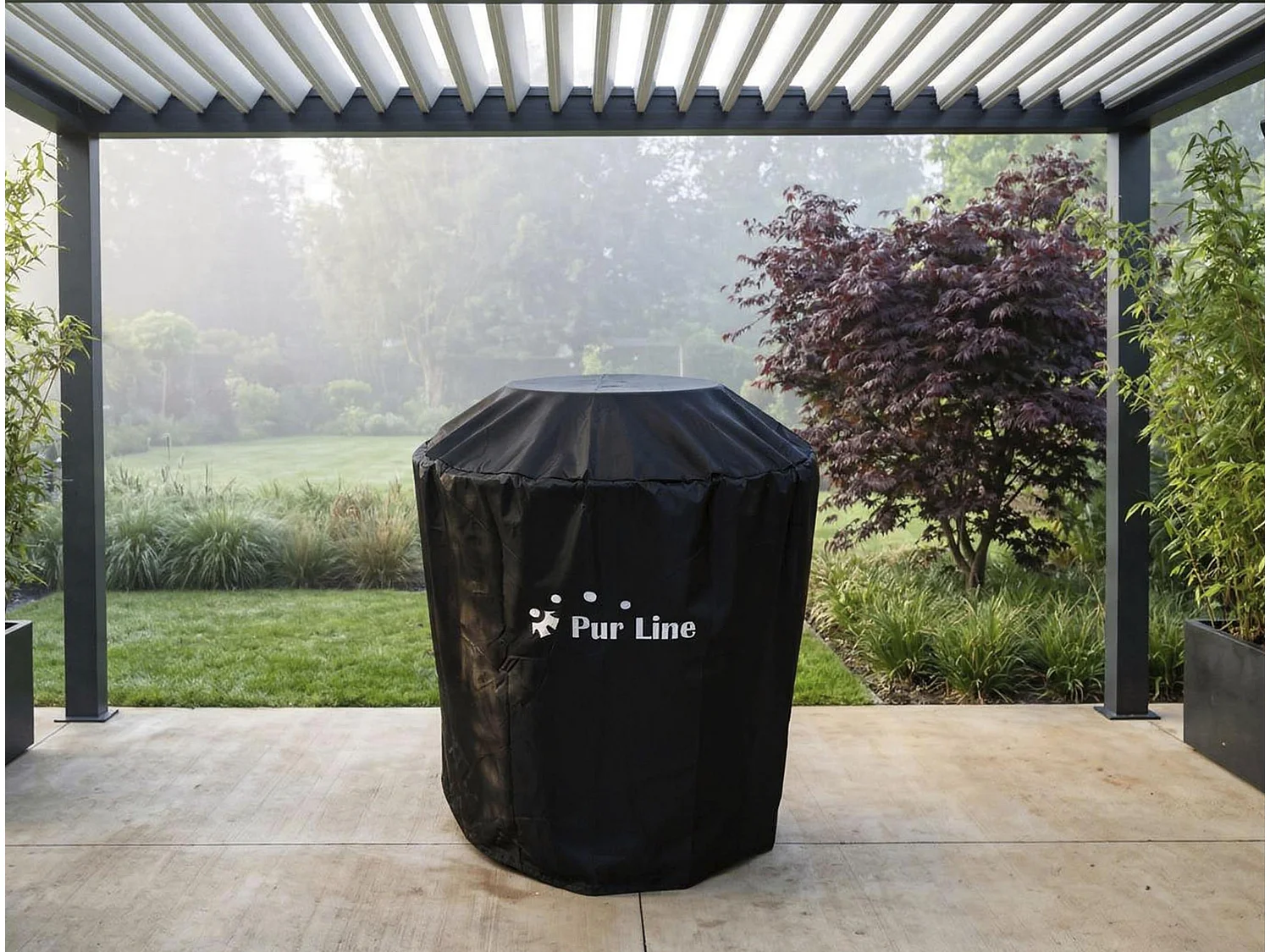 Barbecue rond avec plaque d'acier ronde et grille