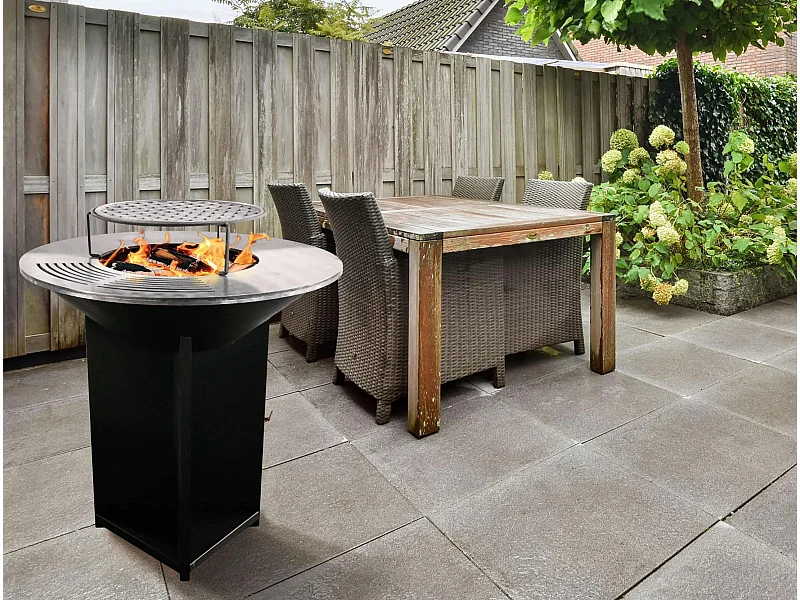 Barbecue brasero avec plaque d'acier de 100 cm