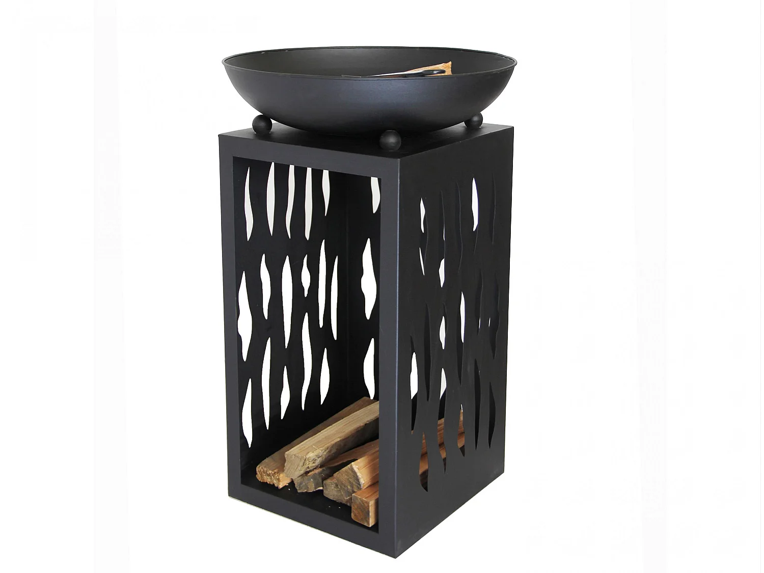 Elegante griglia in acciaio cromato nero