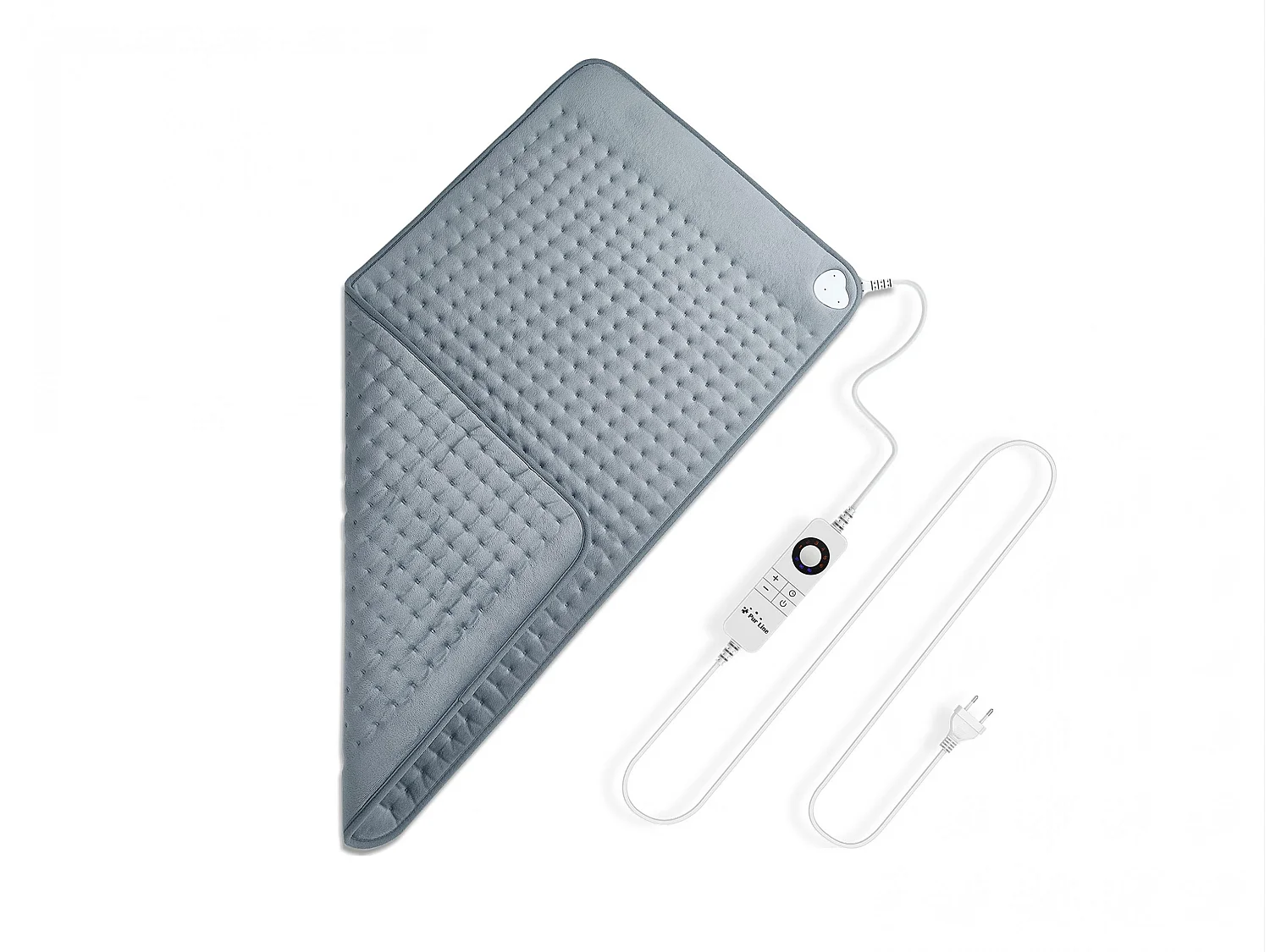 Almohadilla eléctrica de lana gris 45x85cm