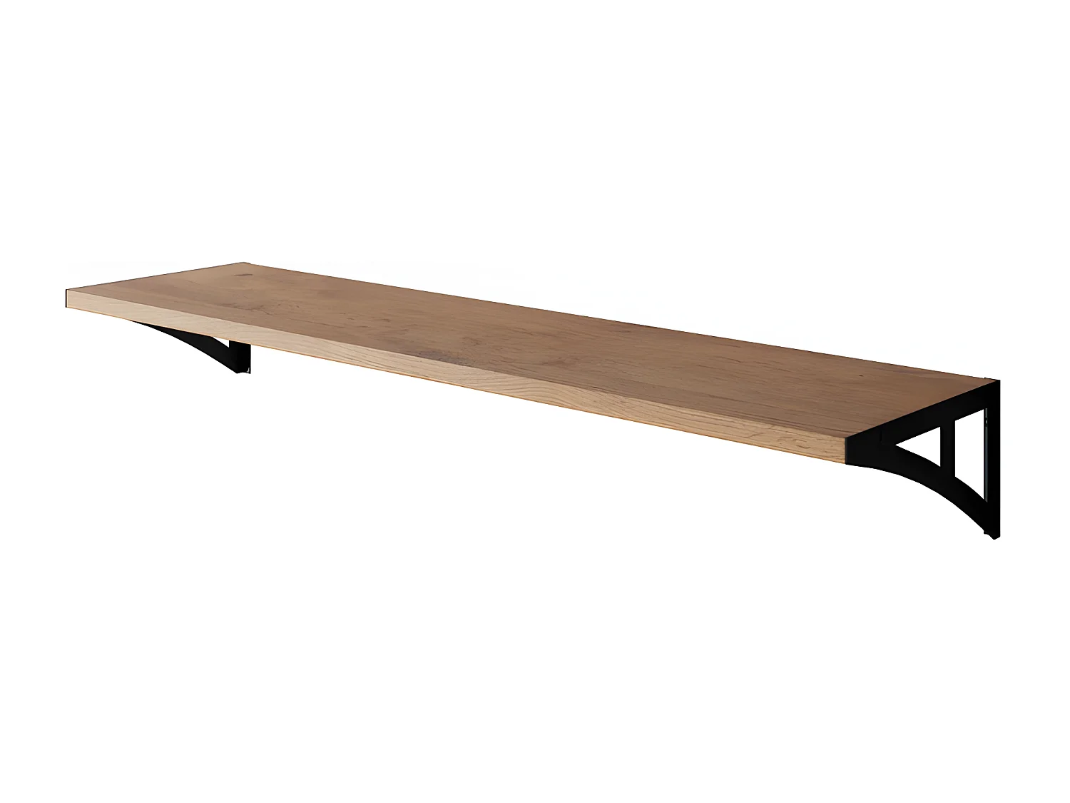 Étagère - 90 cm - chêne lancelot - supports en acier - SATARE