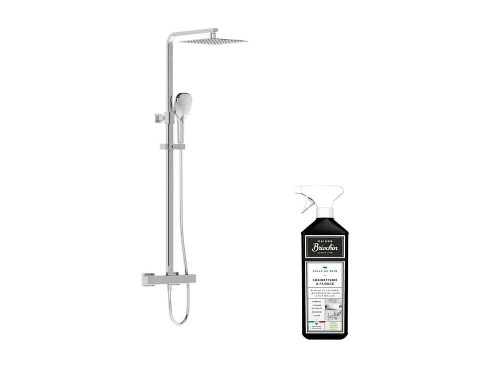 Colonne de douche VITRA Aquaheat Bliss S 230 + Nettoyant Briochin