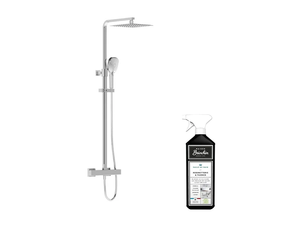 Colonne de douche VITRA Aquaheat Bliss S 230 + Nettoyant Briochin