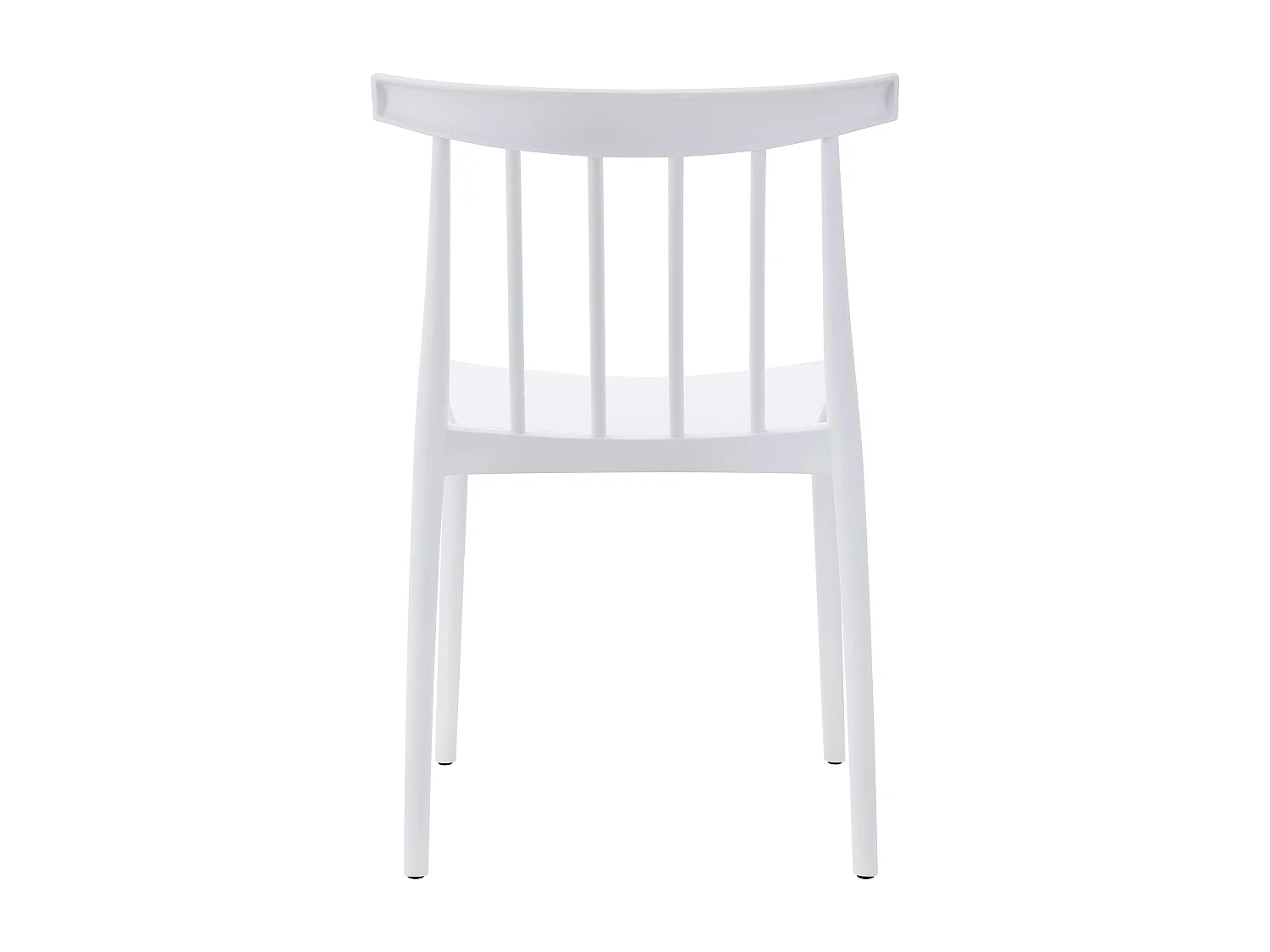 Lot de 4 chaises de terrasse blanc en plastique