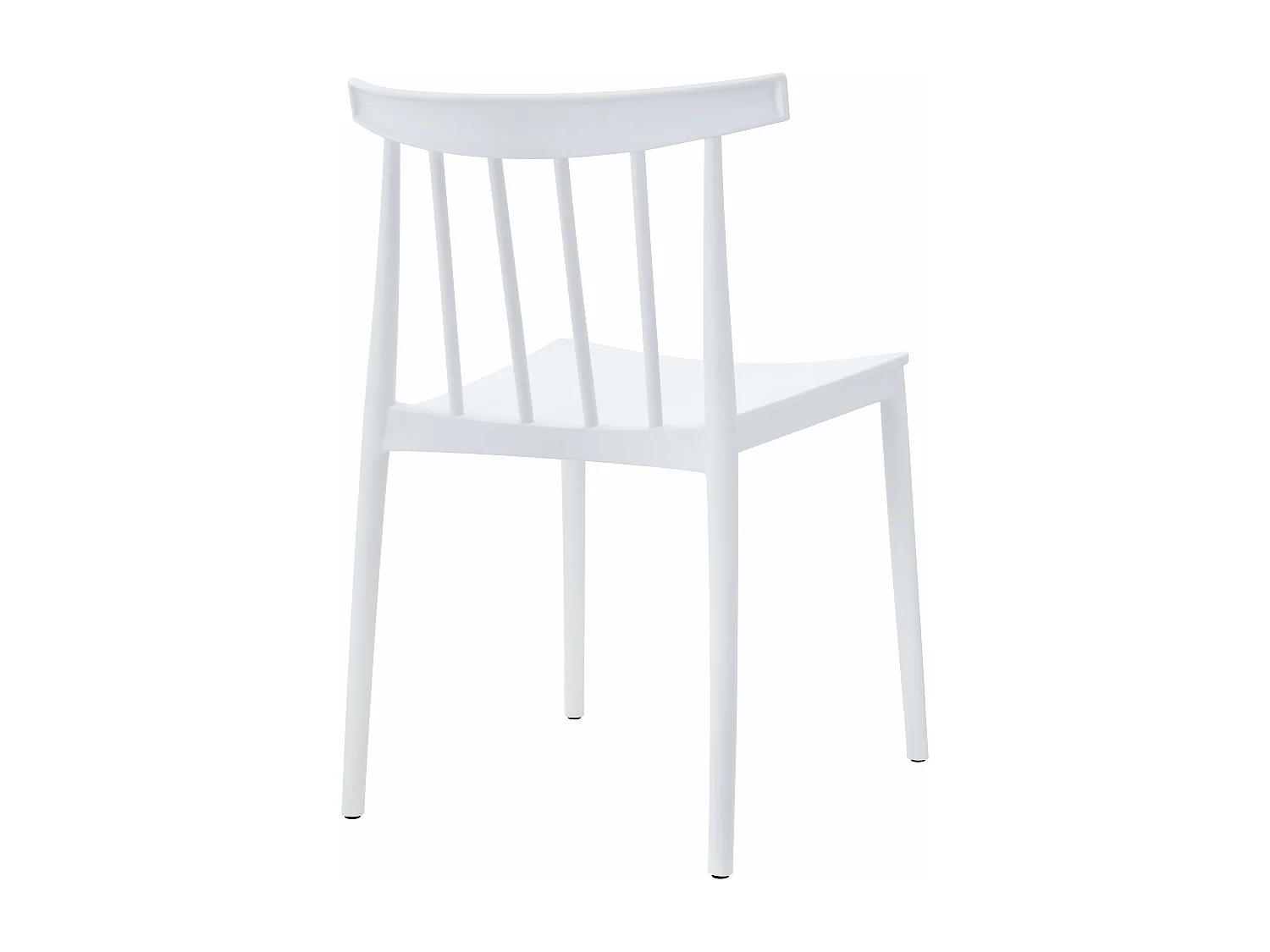Lot de 4 chaises de terrasse blanc en plastique