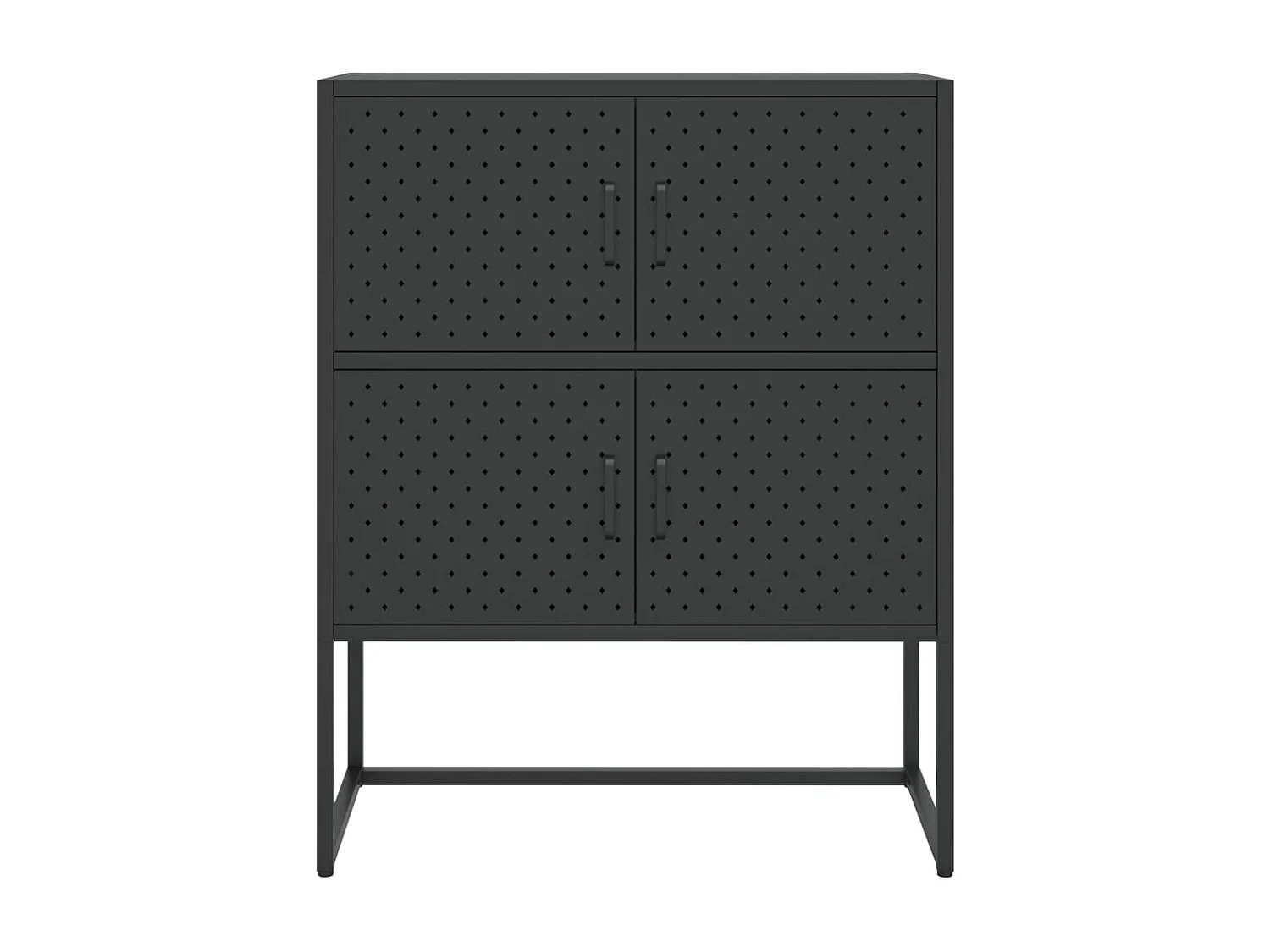 Buffet haut Noir 80x35x100 cm Acier