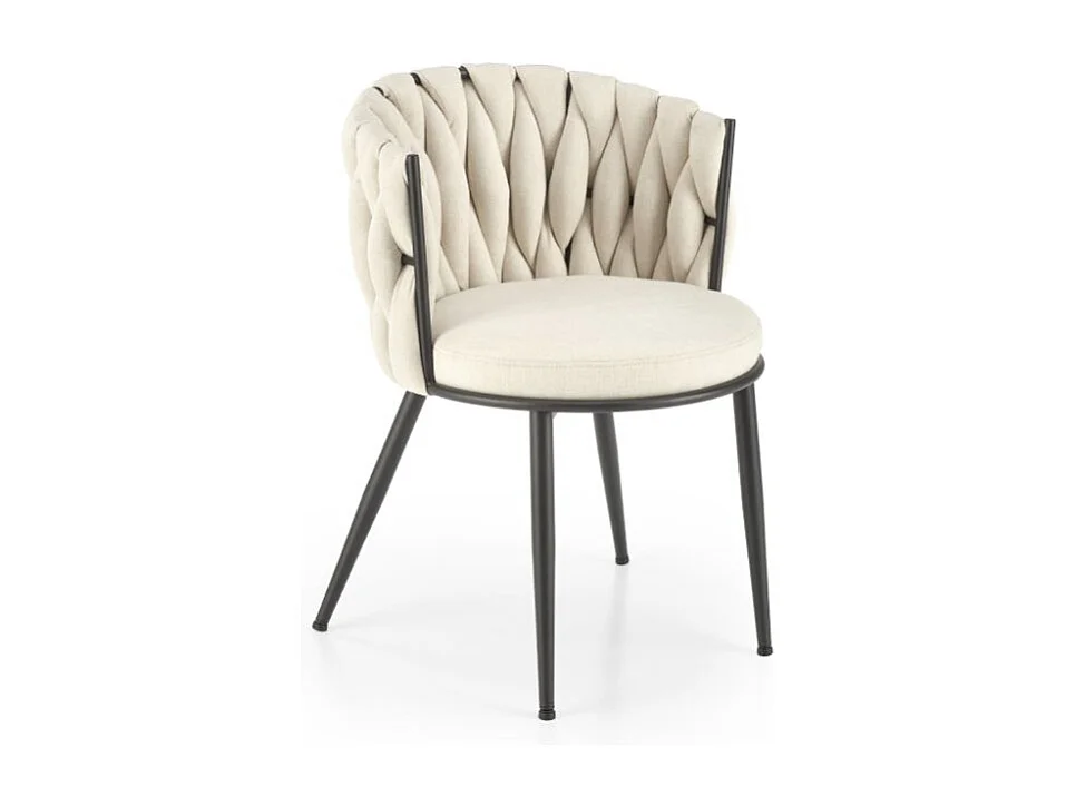 Stuhl K516/Stoffbezug&Metall/Beige